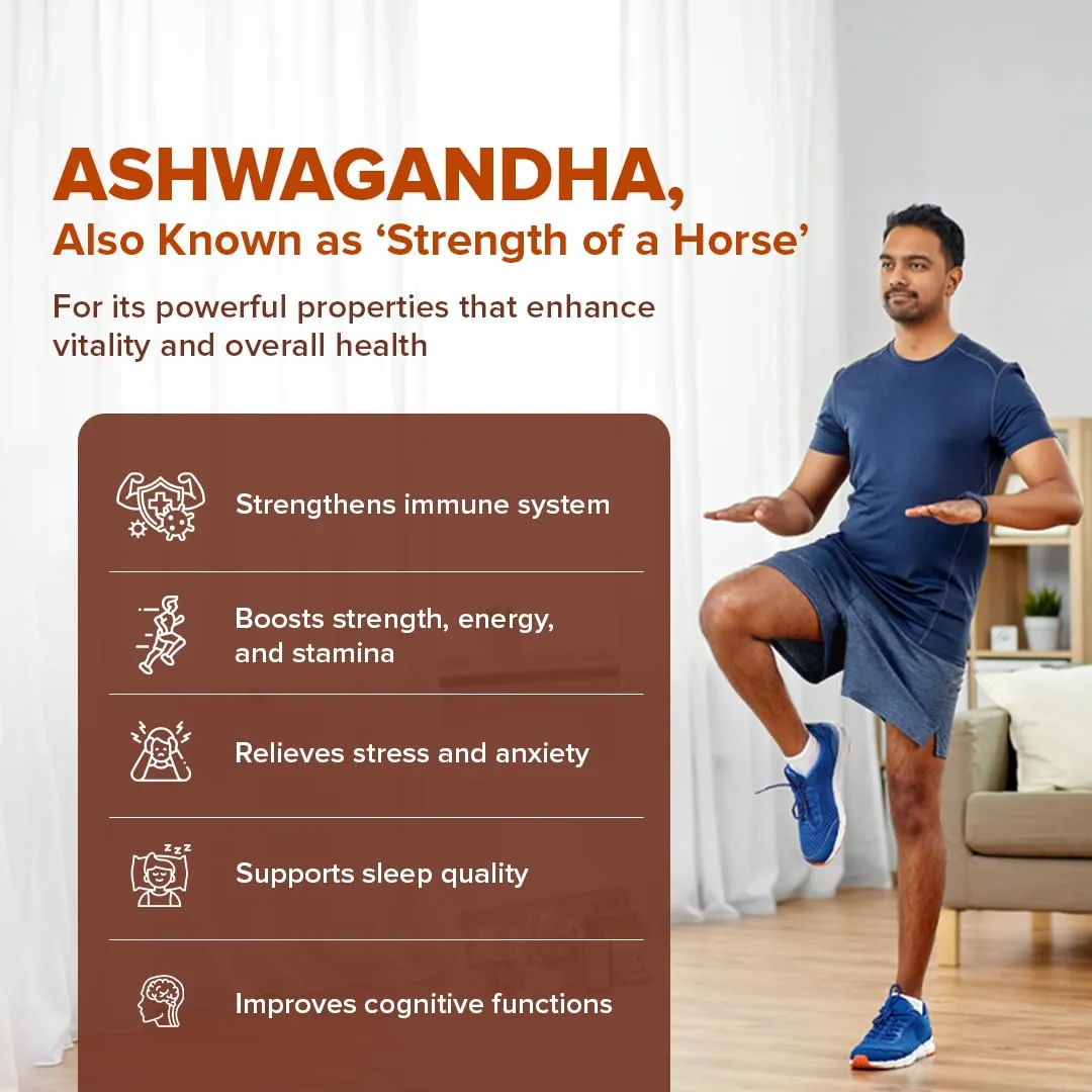 Jiva Ayurveda Ashwagandha Tablets | Pure Root Extract | Stress Relief & Vitality Support-3