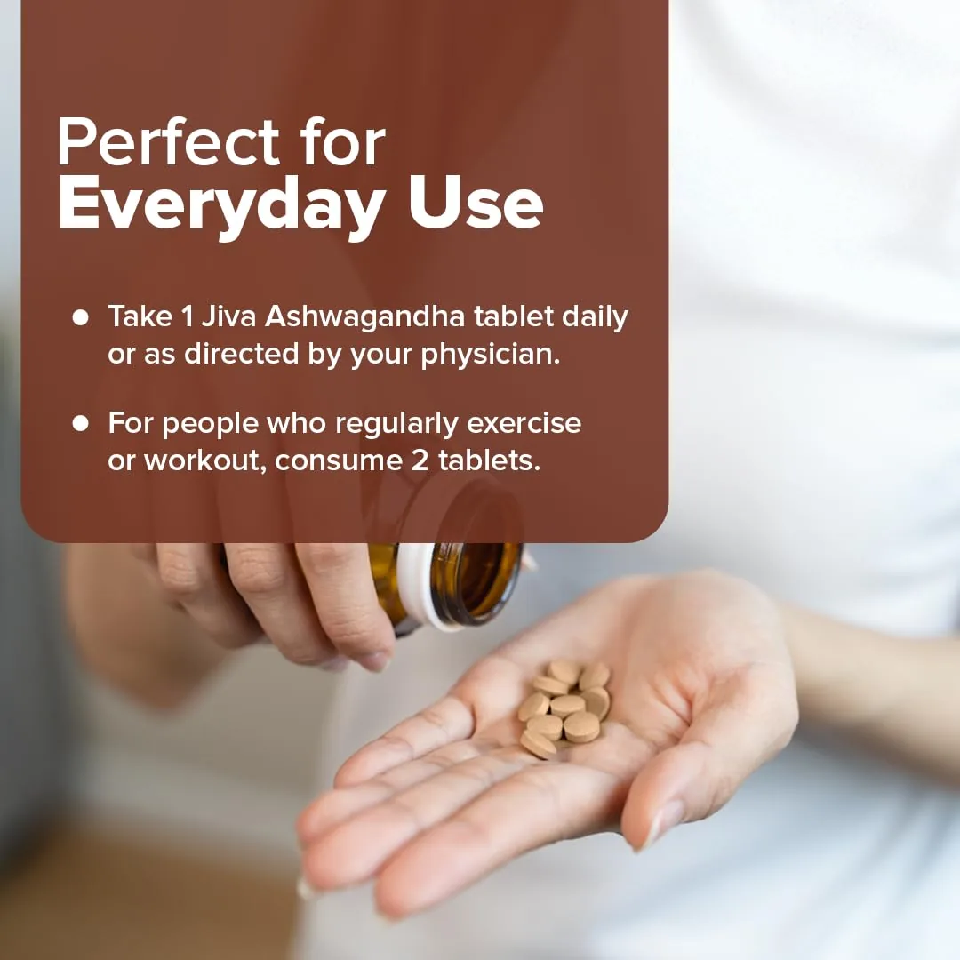 Jiva Ayurveda Ashwagandha Tablets | Pure Root Extract | Stress Relief & Vitality Support-5