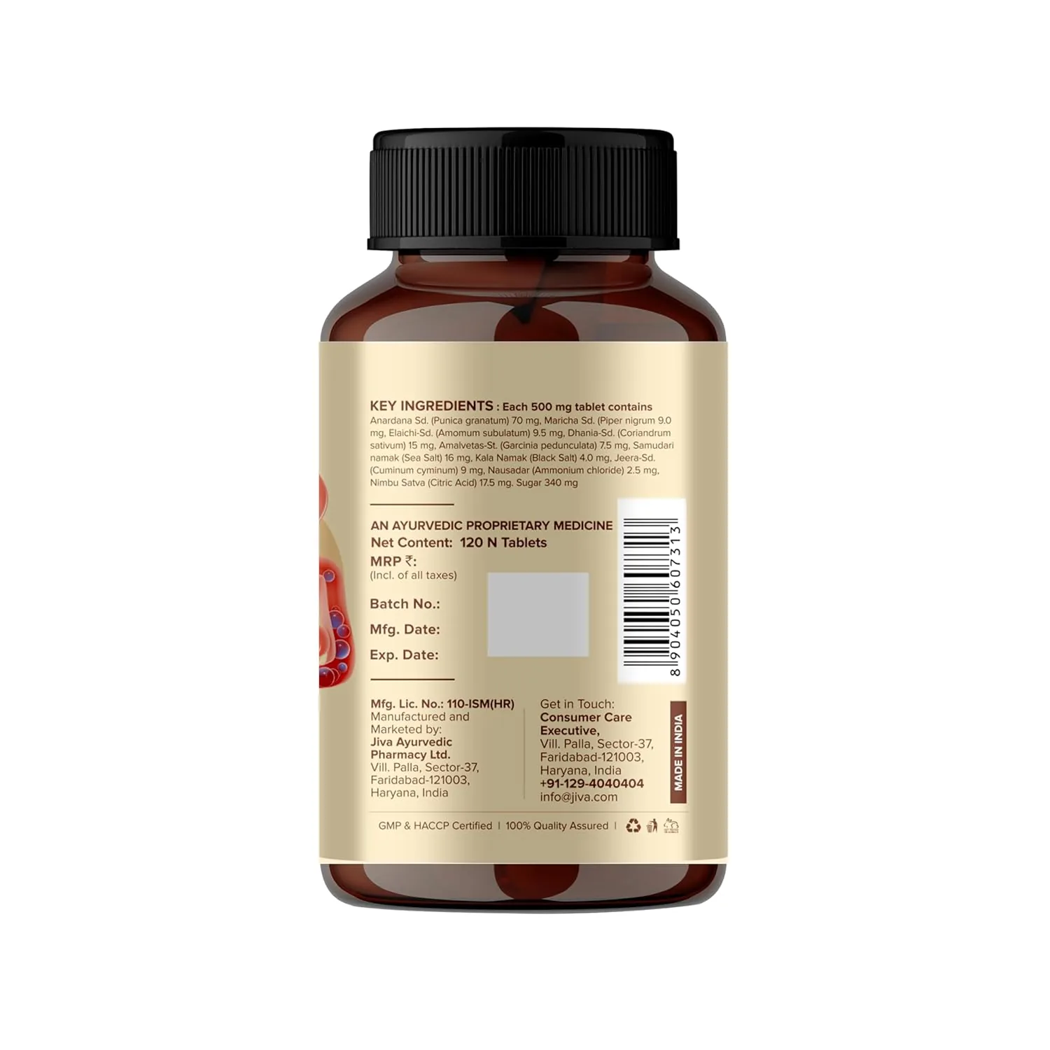 Jiva Ayurveda Digestall Tablets | Natural Digestive Support | Herbal Formula for Gas and Bloating Relief-3