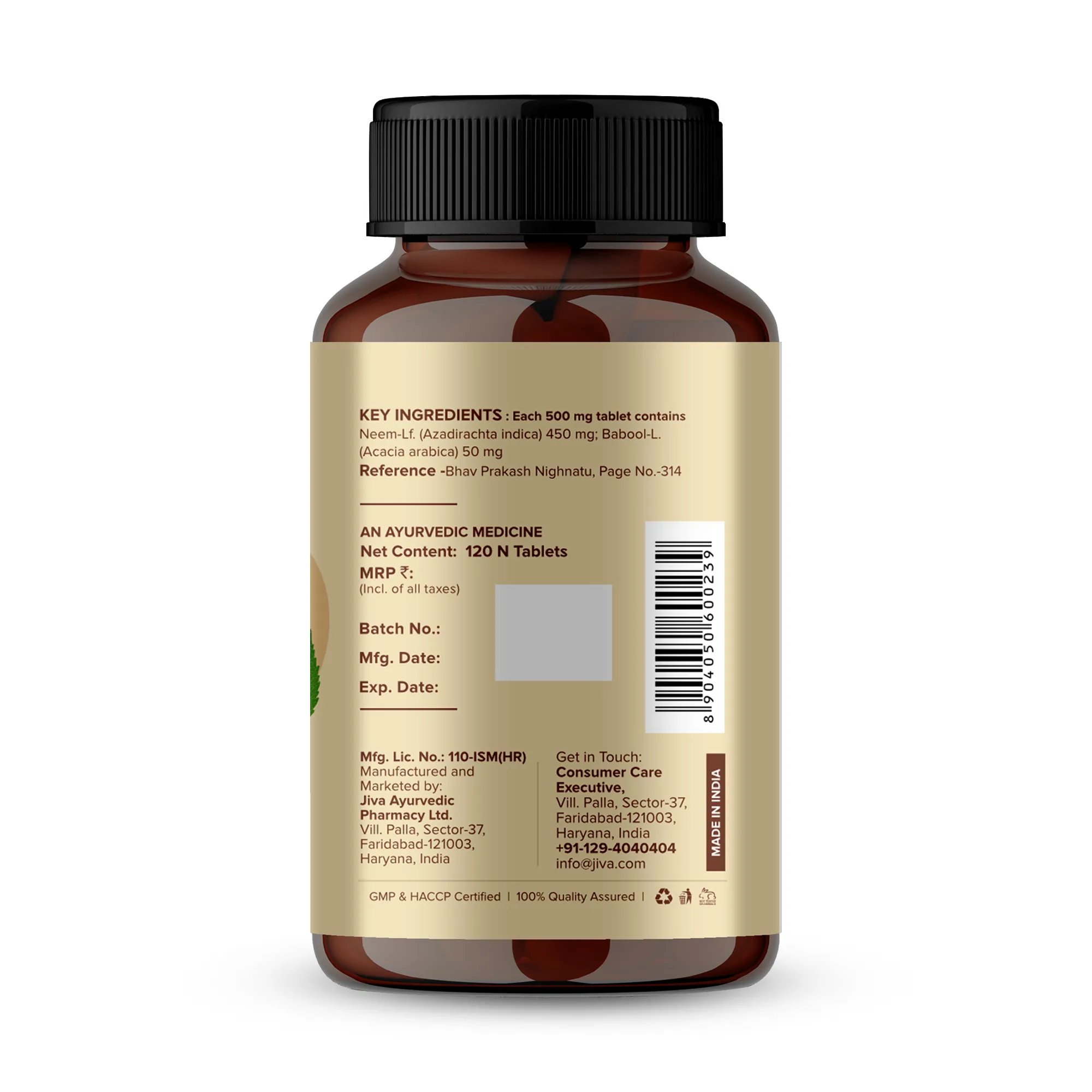Jiva Ayurveda Neem Tablets | Natural Blood Purifier | Pitta and Kapha Balance-3