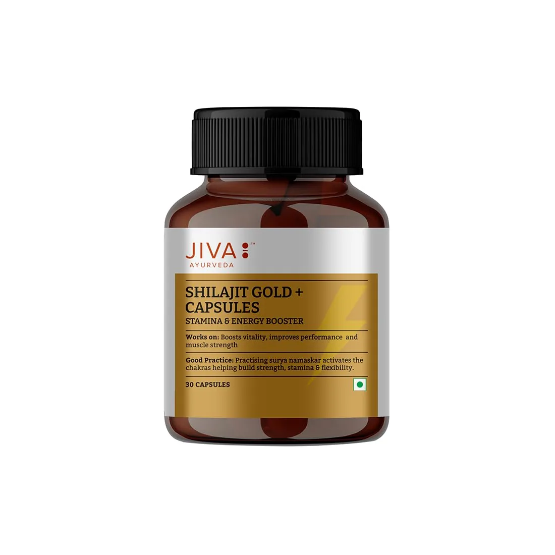 Jiva Ayurveda SJ Gold Capsules | Ayurvedic Vitality Supplement | Stamina & Strength Booster
