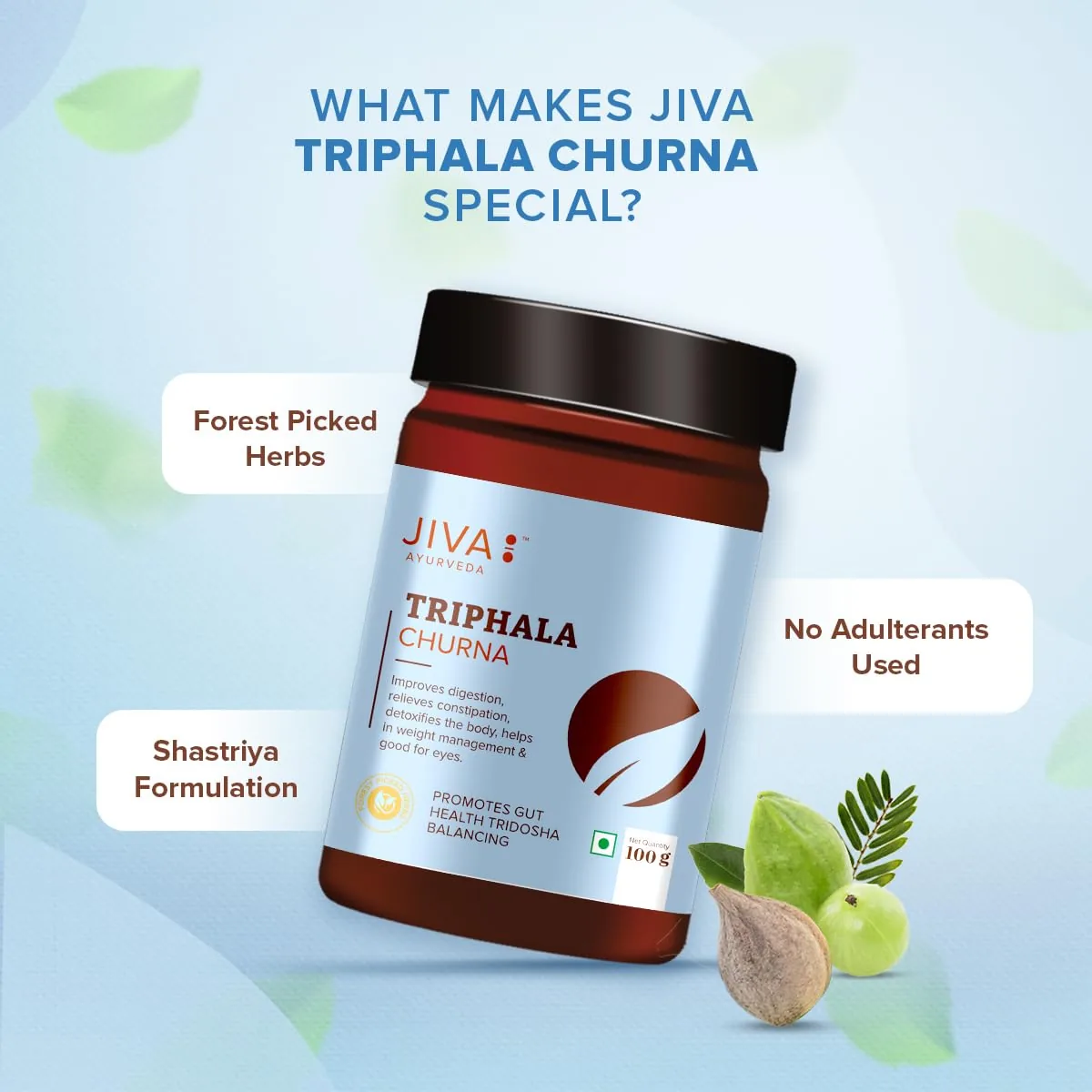 Jiva Ayurveda Triphala Churna | Ayurvedic Digestive Powder | Natural Detox & Dosha Balancer-7