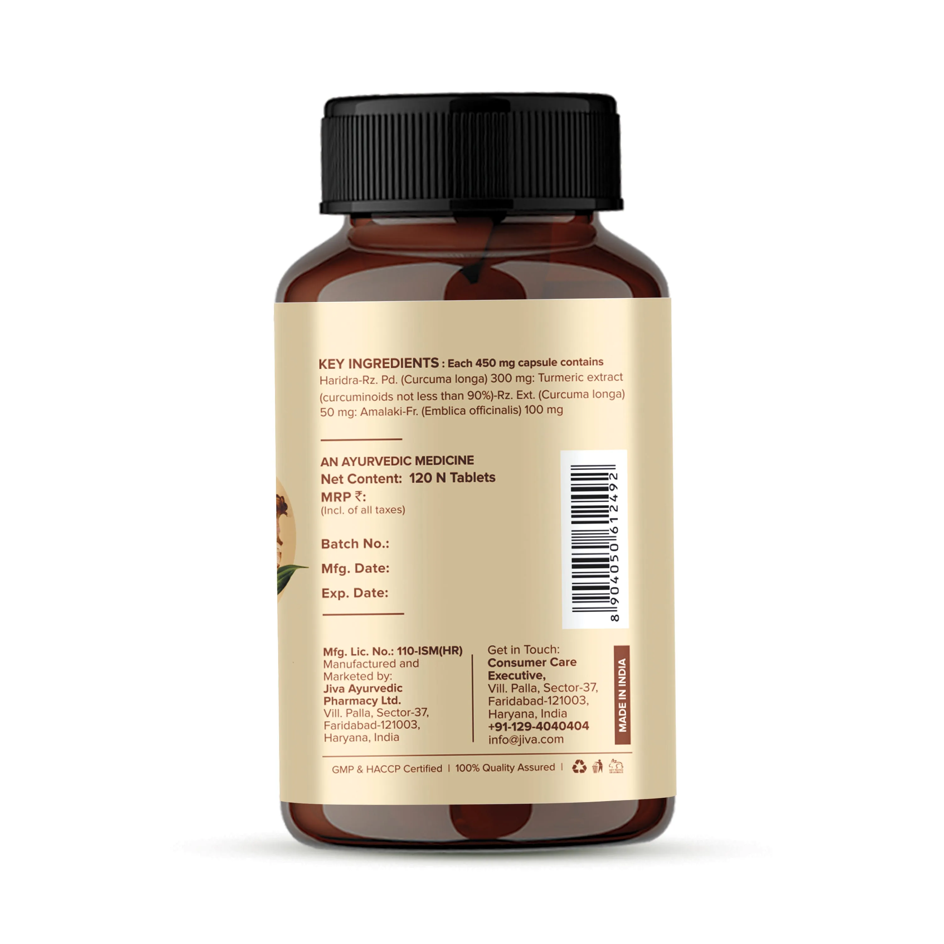 Jiva Ayurveda Turmeric Capsules | Ayurvedic Haldi & Amla Supplement | Joint & Immunity Support-2