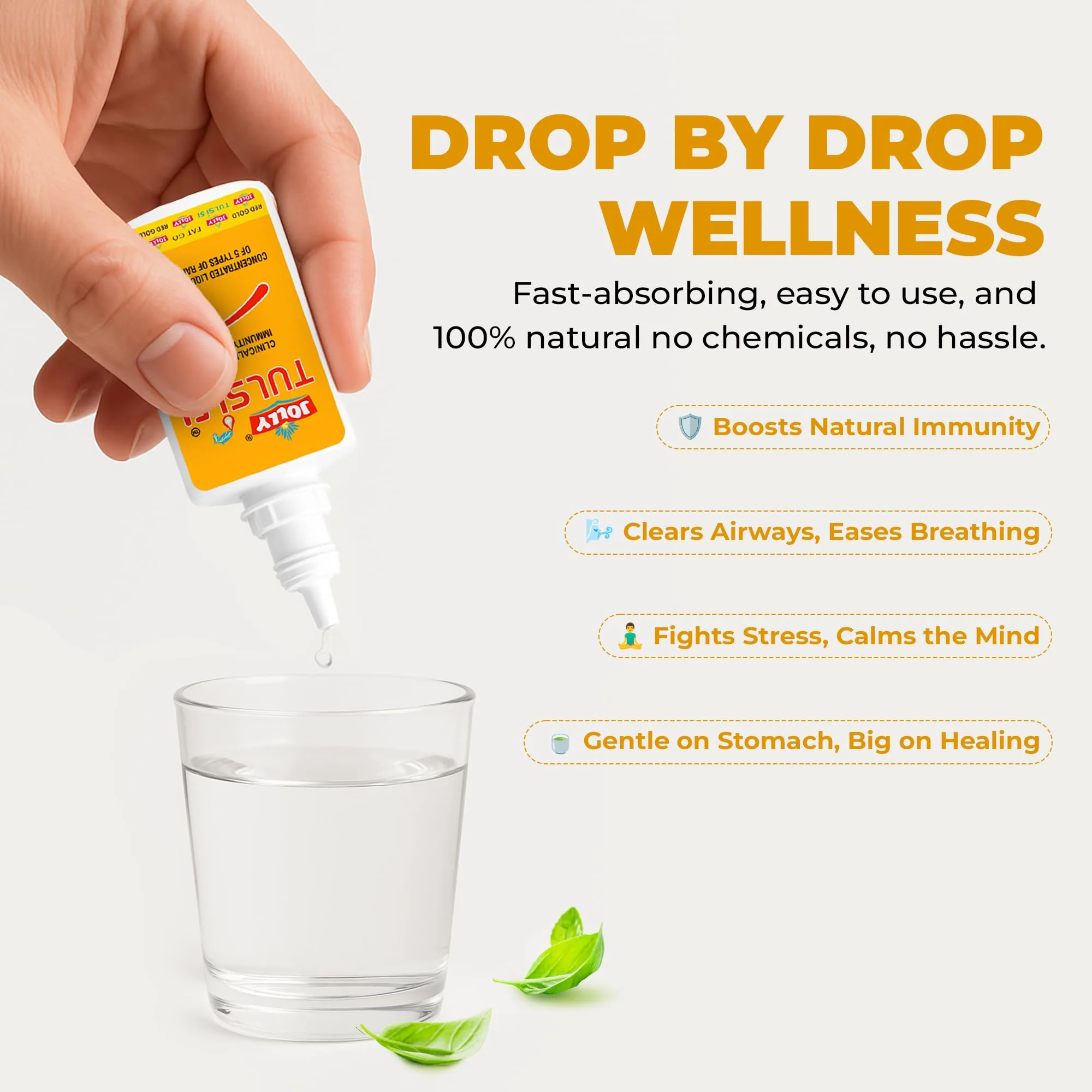 Jolly Tulsi 51 Immunity Booster Tulsi Drops | Liquid Herbal Extract | Natural Defense Support-2