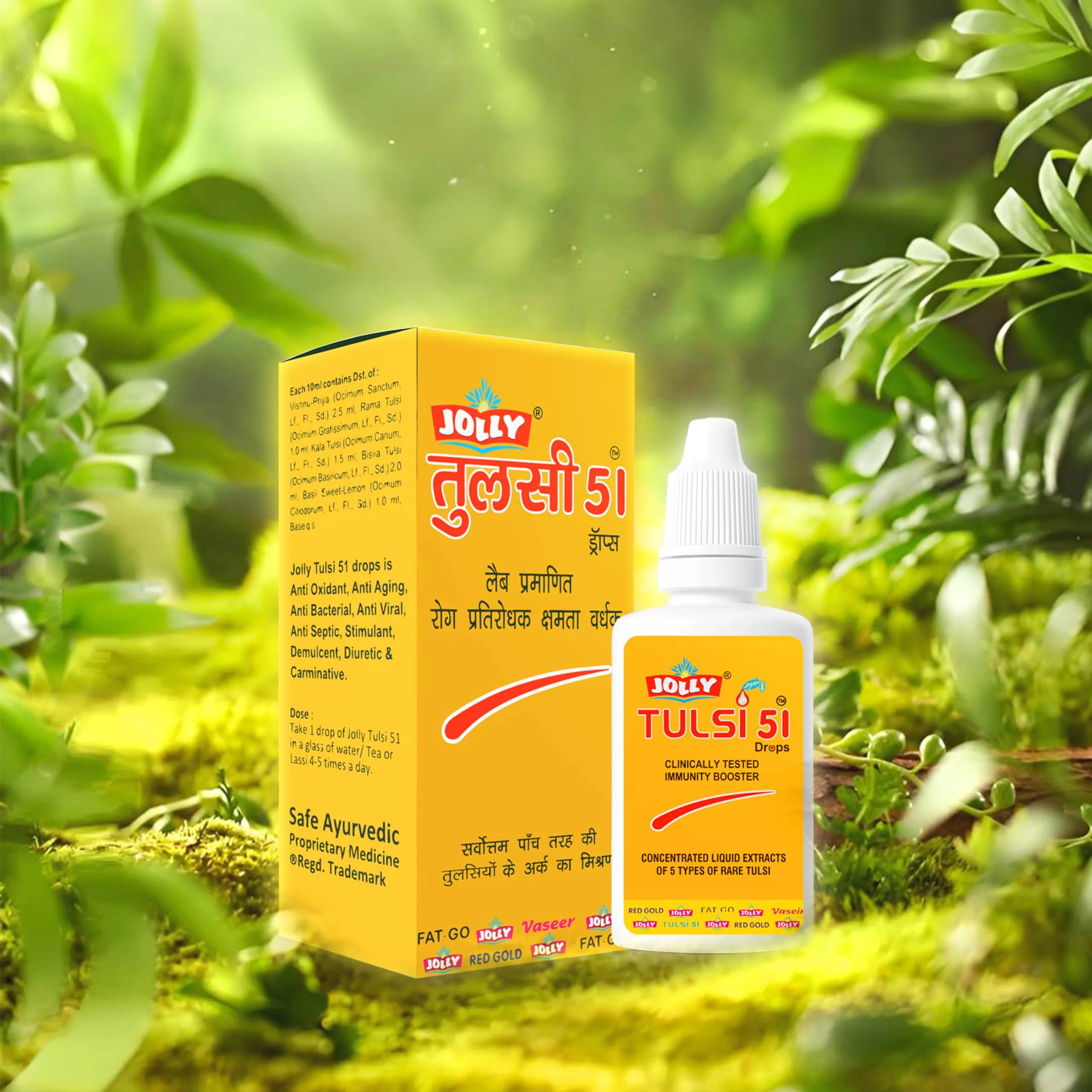 Jolly Tulsi 51 Immunity Booster Tulsi Drops | Liquid Herbal Extract | Natural Defense Support-4