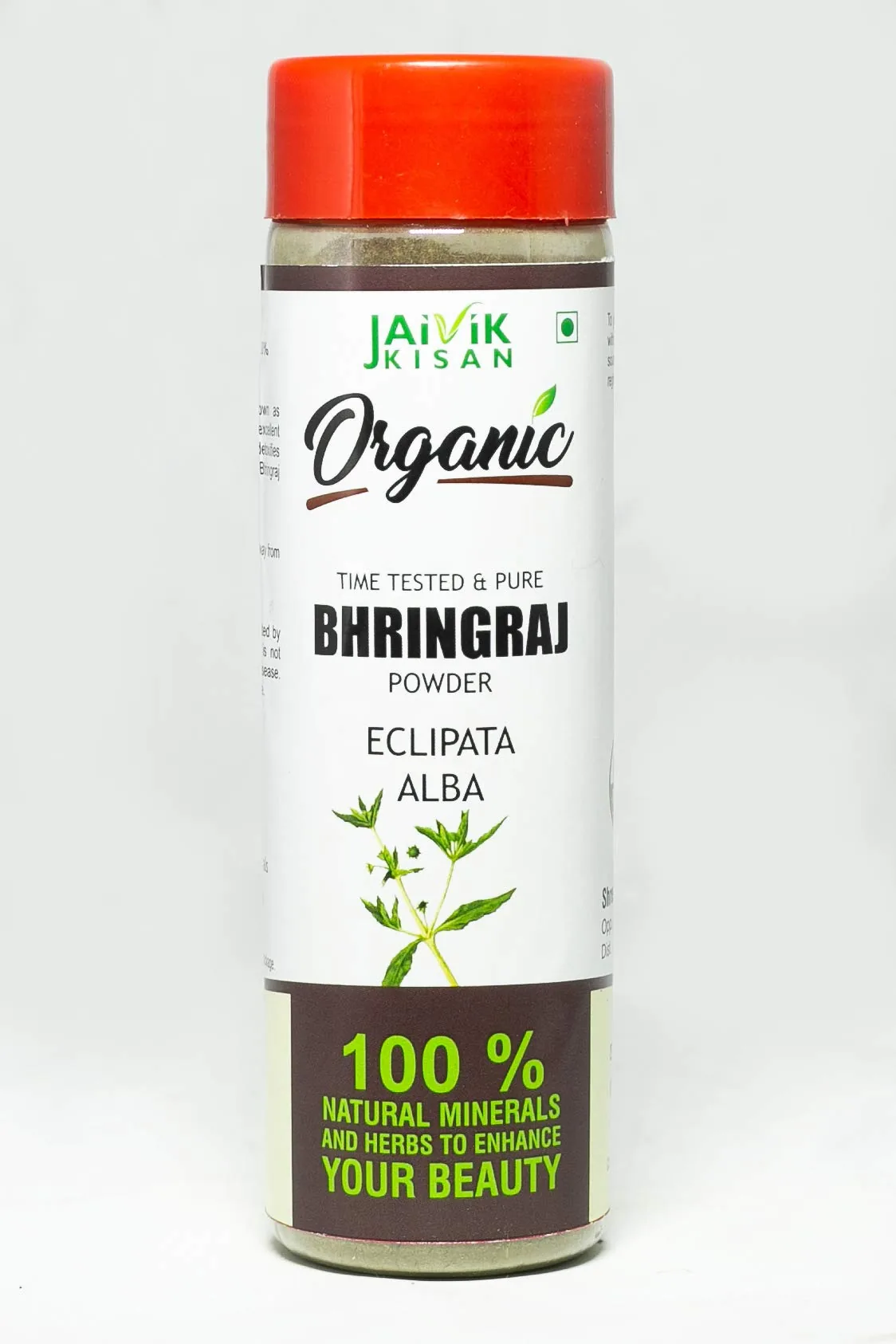 Just Jaivik Organic Bhringraj Powder | Natural Hair Tonic | Pure Eclipta Alba for Scalp Nourishment-1