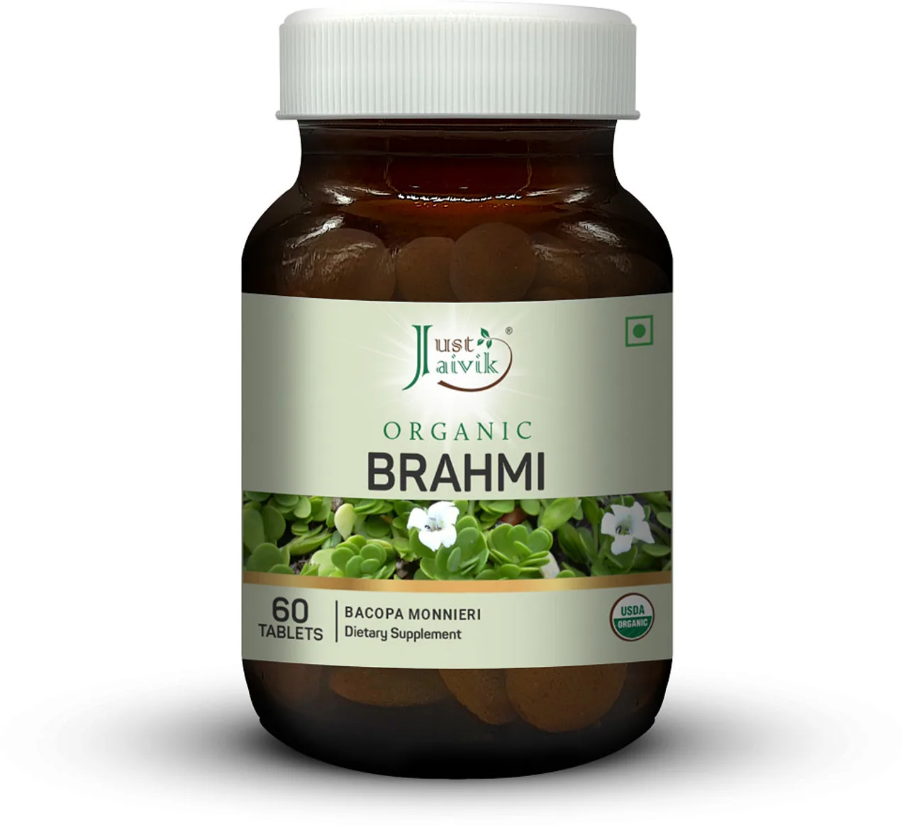Just Jaivik Organic Brahmi Tablets