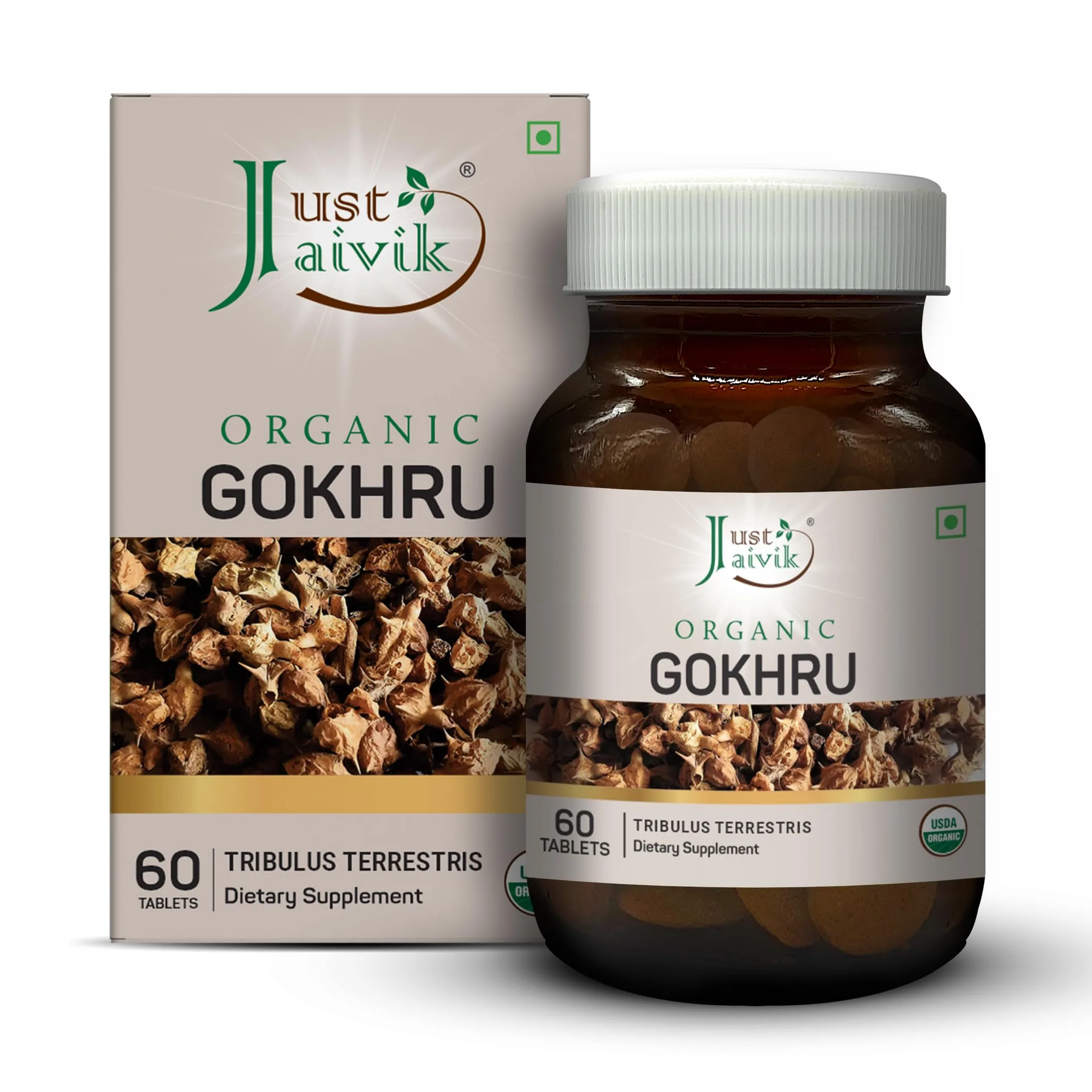 Just Jaivik Organic Gokhru Tablets