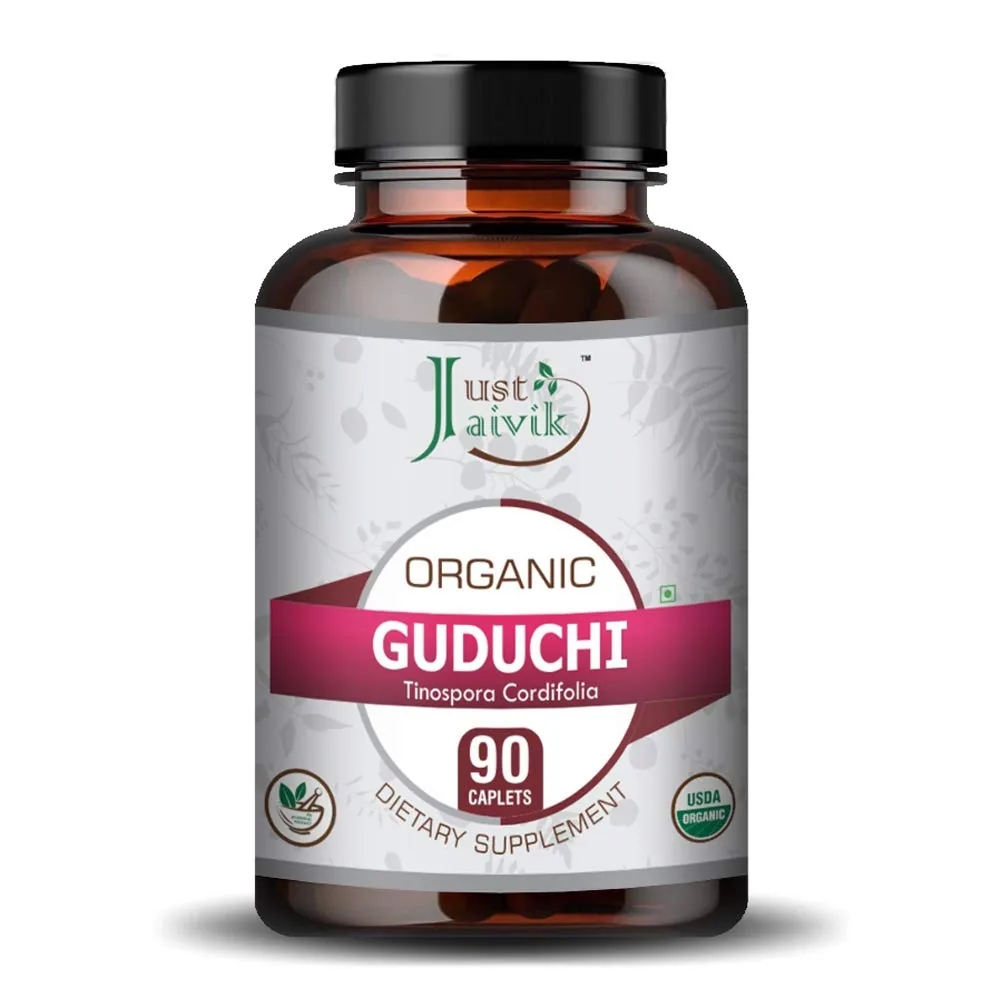 Just Jaivik Organic Guduchi Tablets | Ayurvedic Giloy Supplement | Immune Support & Vitality-2