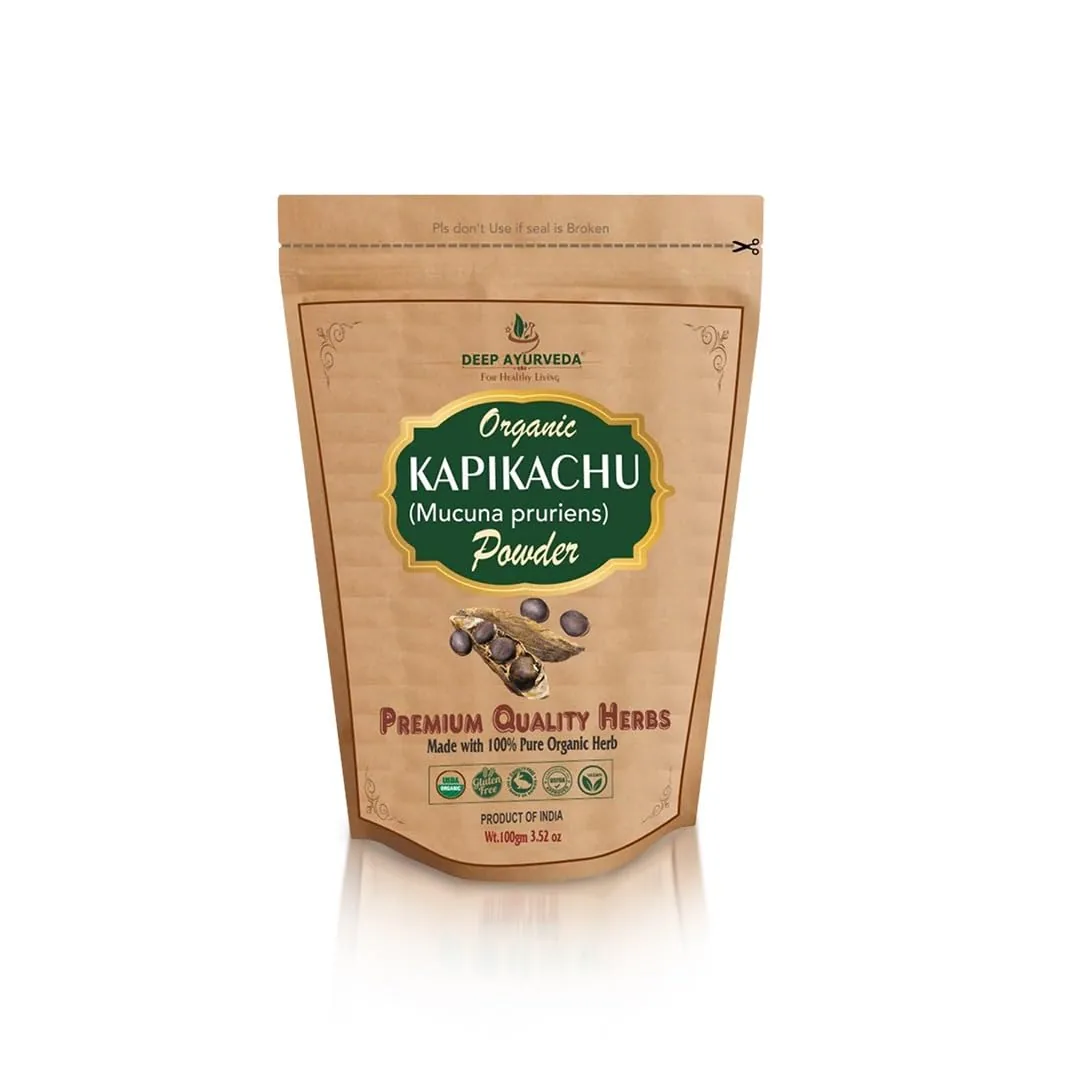 Just Jaivik Organic Kapikachu Powder | Pure Mucuna Pruriens Seed | Natural Vitality and Mood Support-1