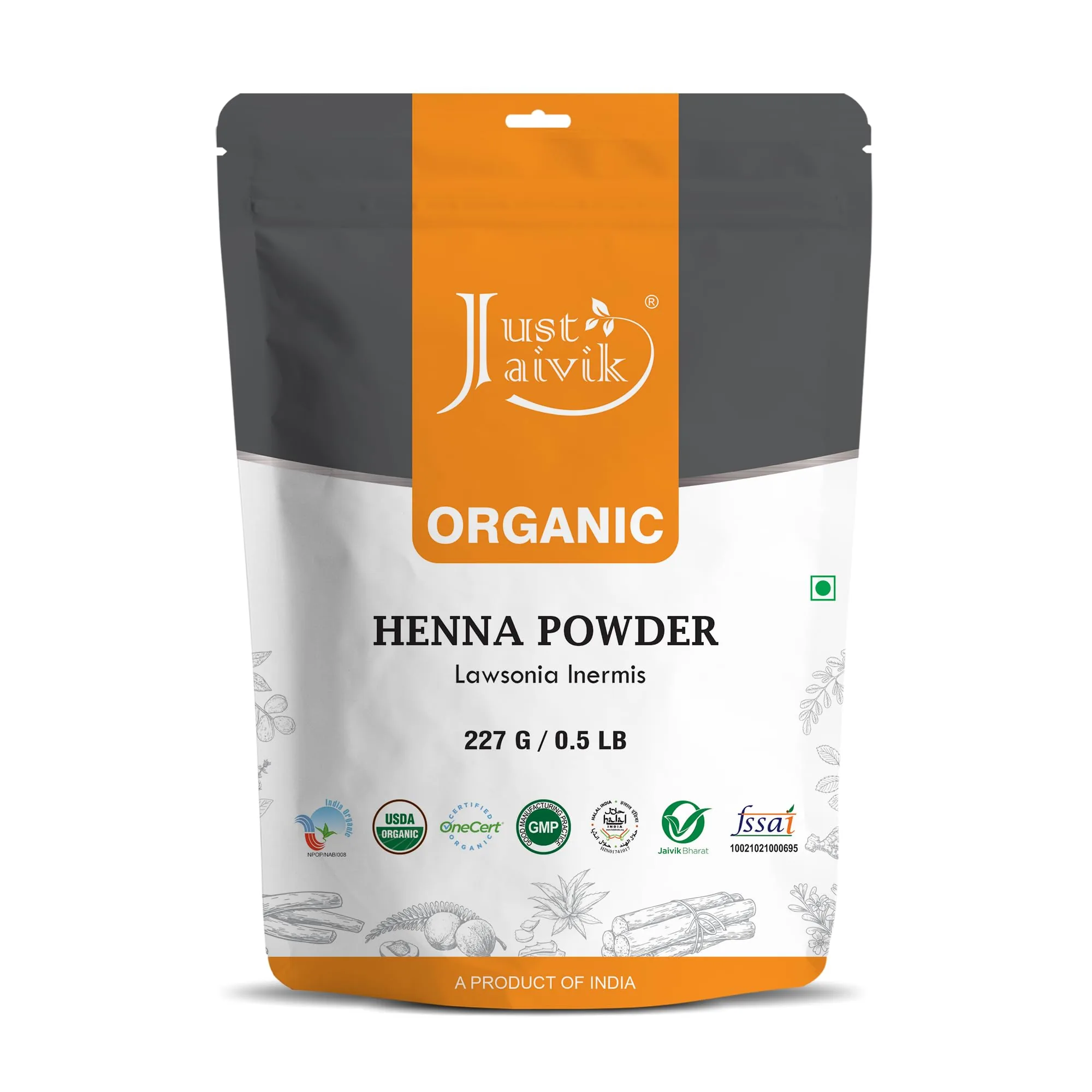 Just Jaivik Organic Neutral Henna Powder