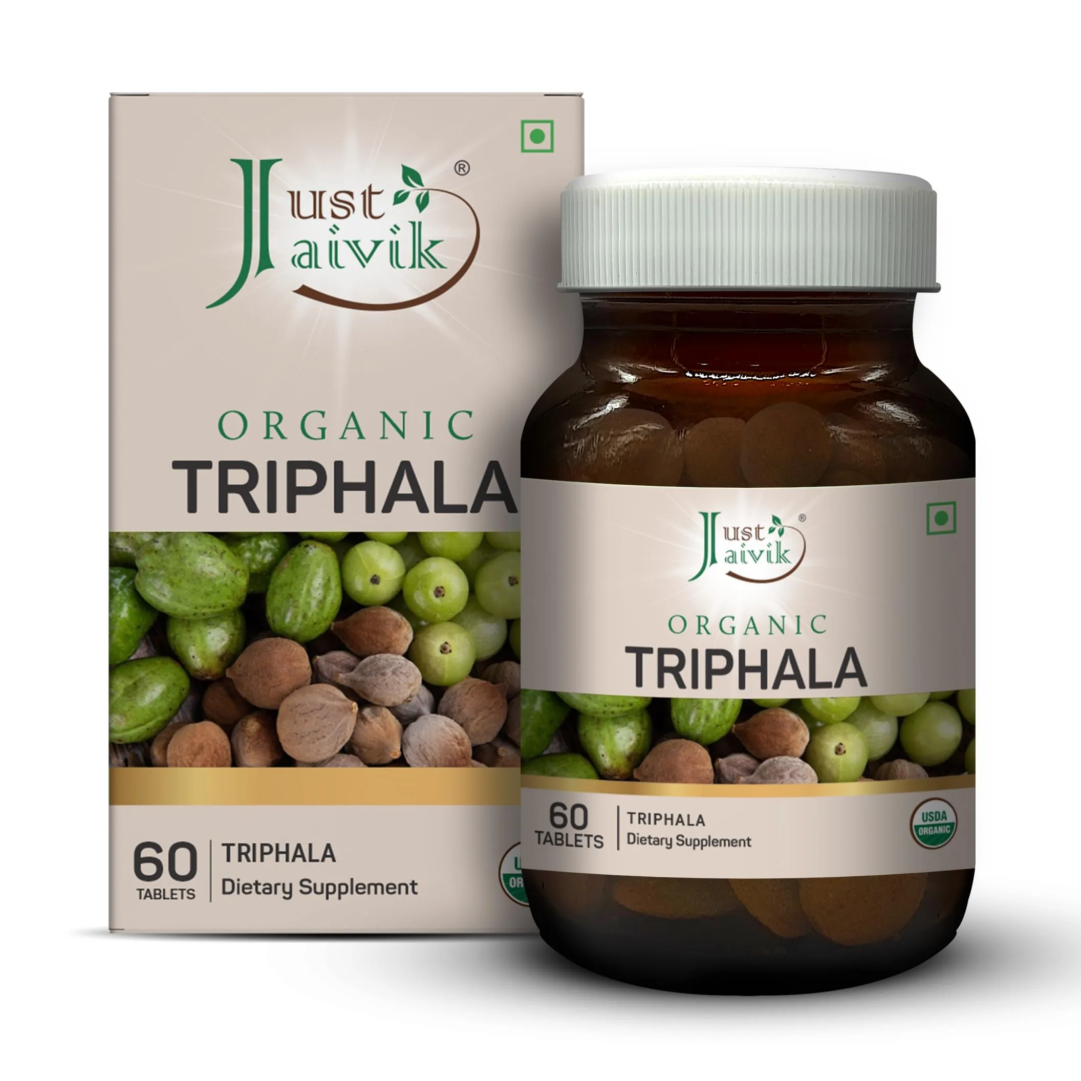 Just Jaivik Organic Triphala Tablets