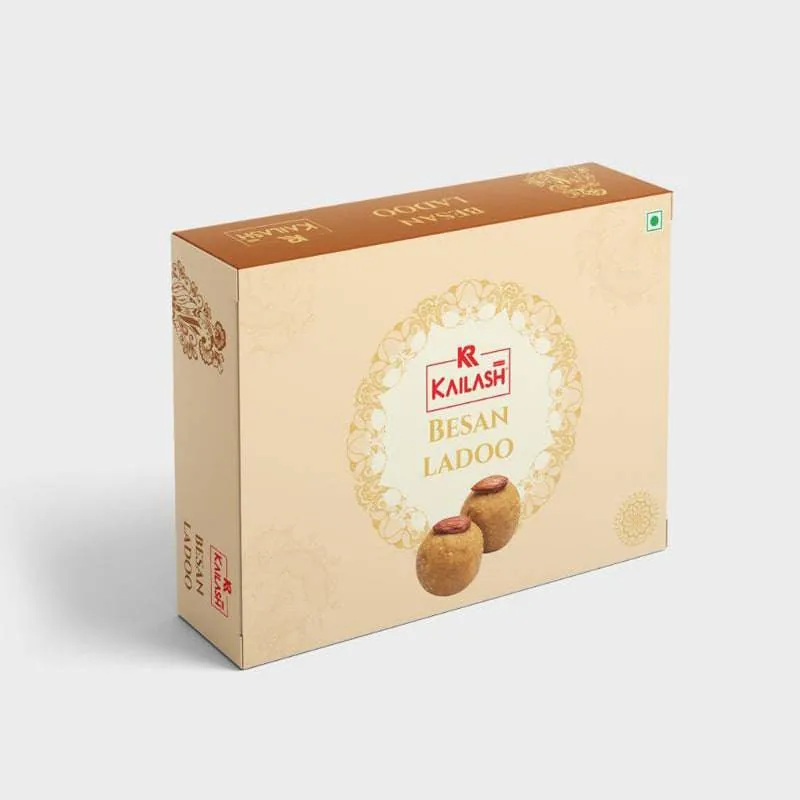 Kailash Sweets & Snacks Besan Ladoo | Traditional Ghee Sweets | Authentic Indian Mithai 500 gm