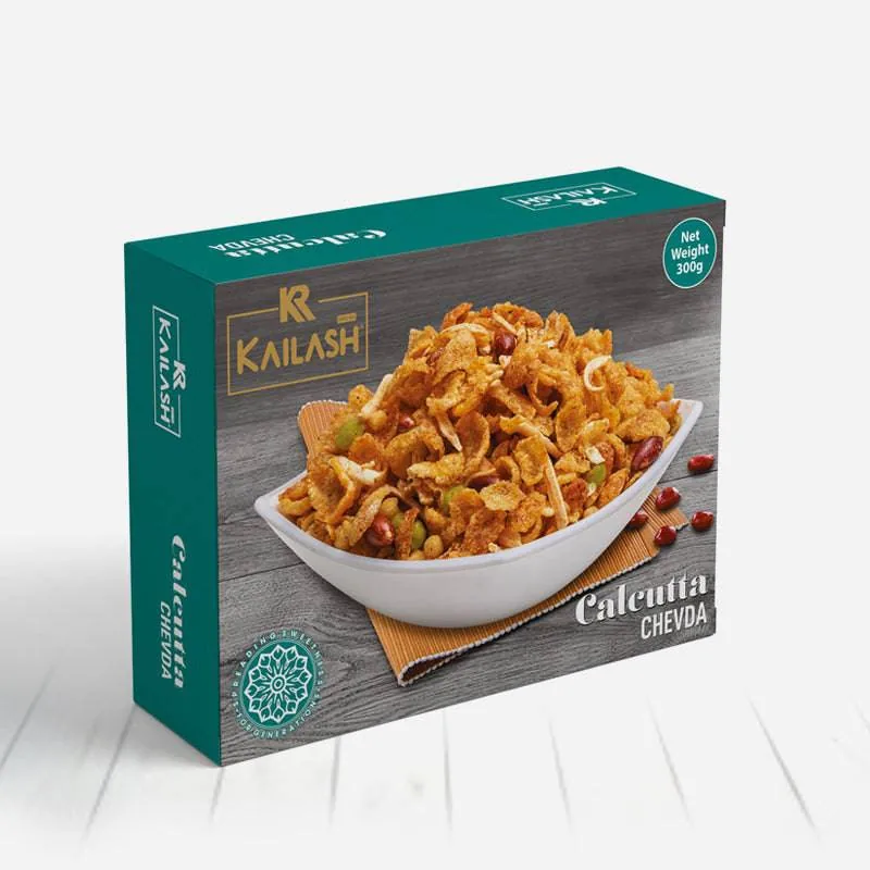 Kailash Sweets & Snacks Calcutta Chevda | Crispy Poha Namkeen | Sweet & Spicy Snack Mixture 300 gm