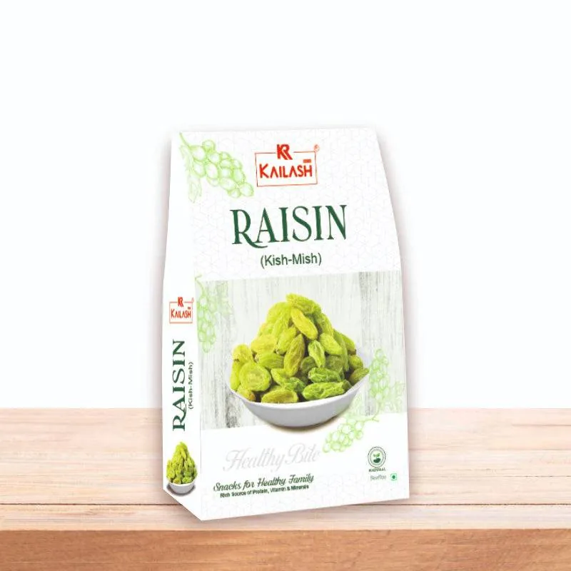 Kailash Sweets & Snacks Raisin | Naturally Sweet Dried Kismis | Authentic Indian Pantry Staple 250 gms