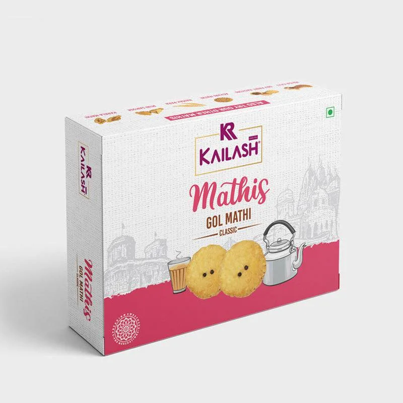 Kailash Sweets & Snacks Gol Mathi | Authentic Crisp Namkeen | Savory Tea Time Snack 500 gm