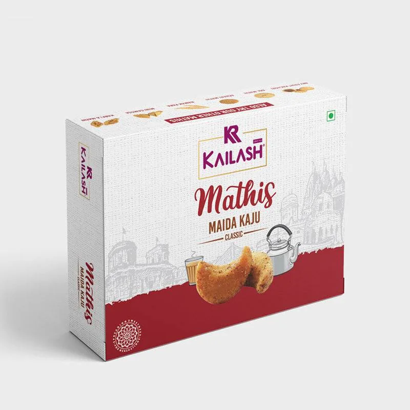 Kailash Sweets & Snacks Maida Kaju | Savory Cashew Mathri | Spice Seasoned Namkeen 500 gm