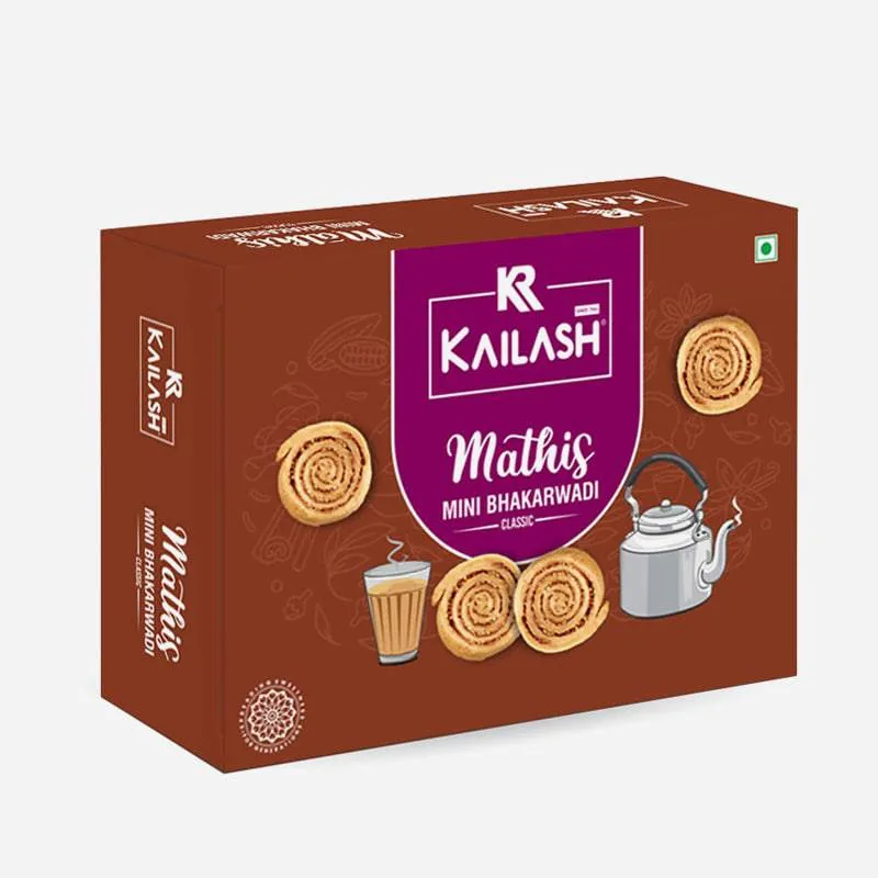 Kailash Sweets & Snacks Mini Bhakarwadi | Authentic Sweet & Spicy Snack | Crispy Gujarati Namkeen 500 gm