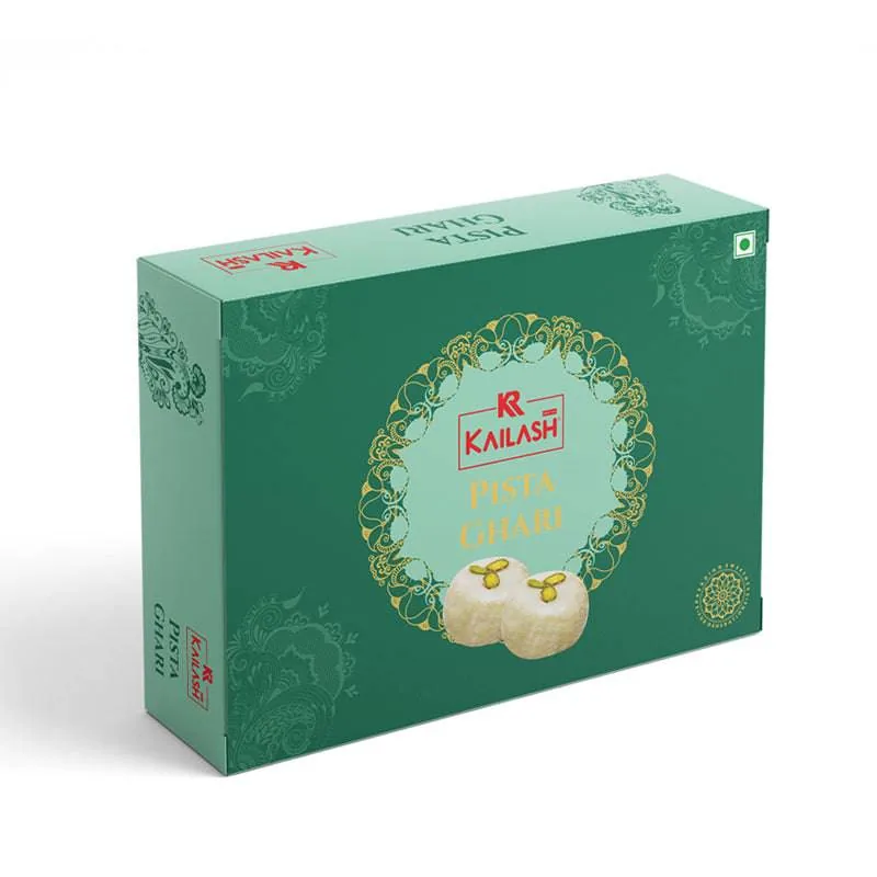 Kailash Sweets & Snacks Pista Ghari | Authentic Gujarati Mithai | Traditional Surti Sweet 500 gm