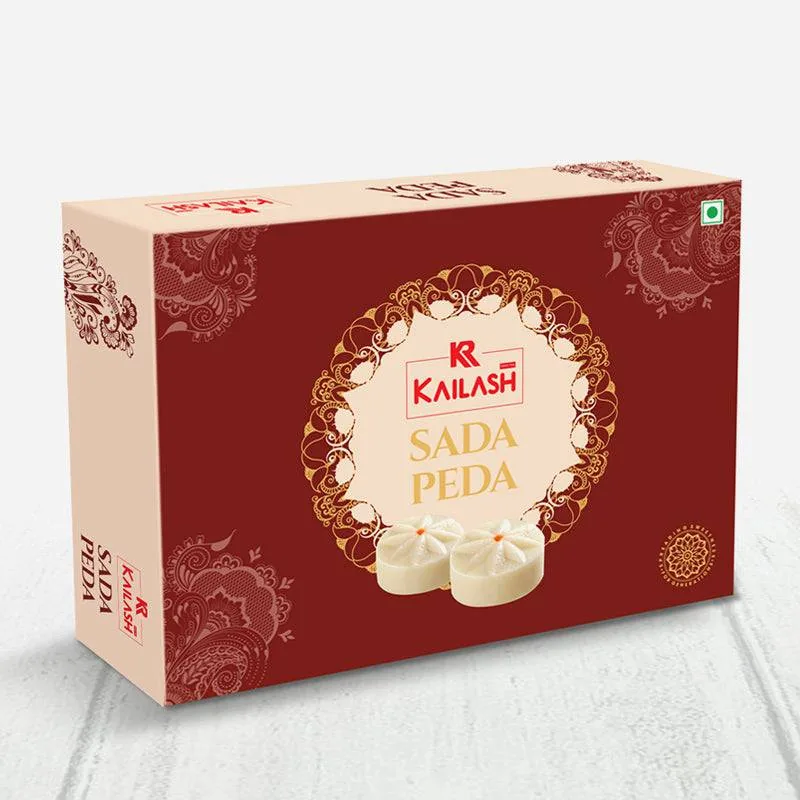 Kailash Sweets & Snacks Sada Peda | Traditional Milk Mithai | Authentic Gujarati Sweet 500 gm