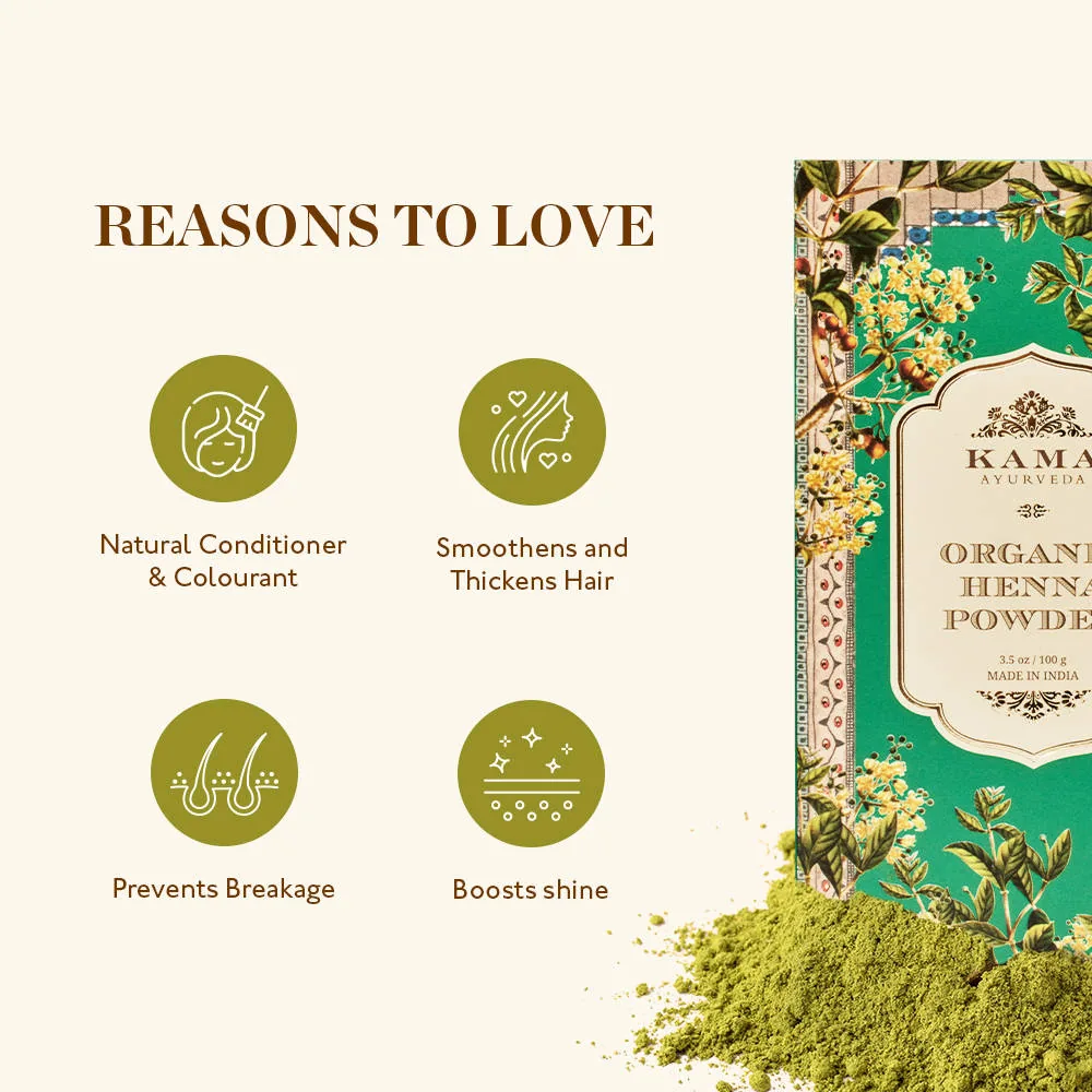 Kama Ayurveda Organic Henna Powder | Natural Hair Color and Conditioner | Pure Lawsonia Inermis-5