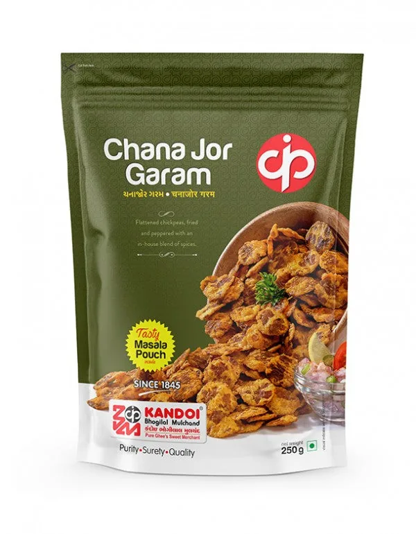 Kandoi Bhogilal Mulchand Chana Jor Garam | Roasted Spiced Chickpea Snack | Traditional Gujarati Namkeen 250 gm