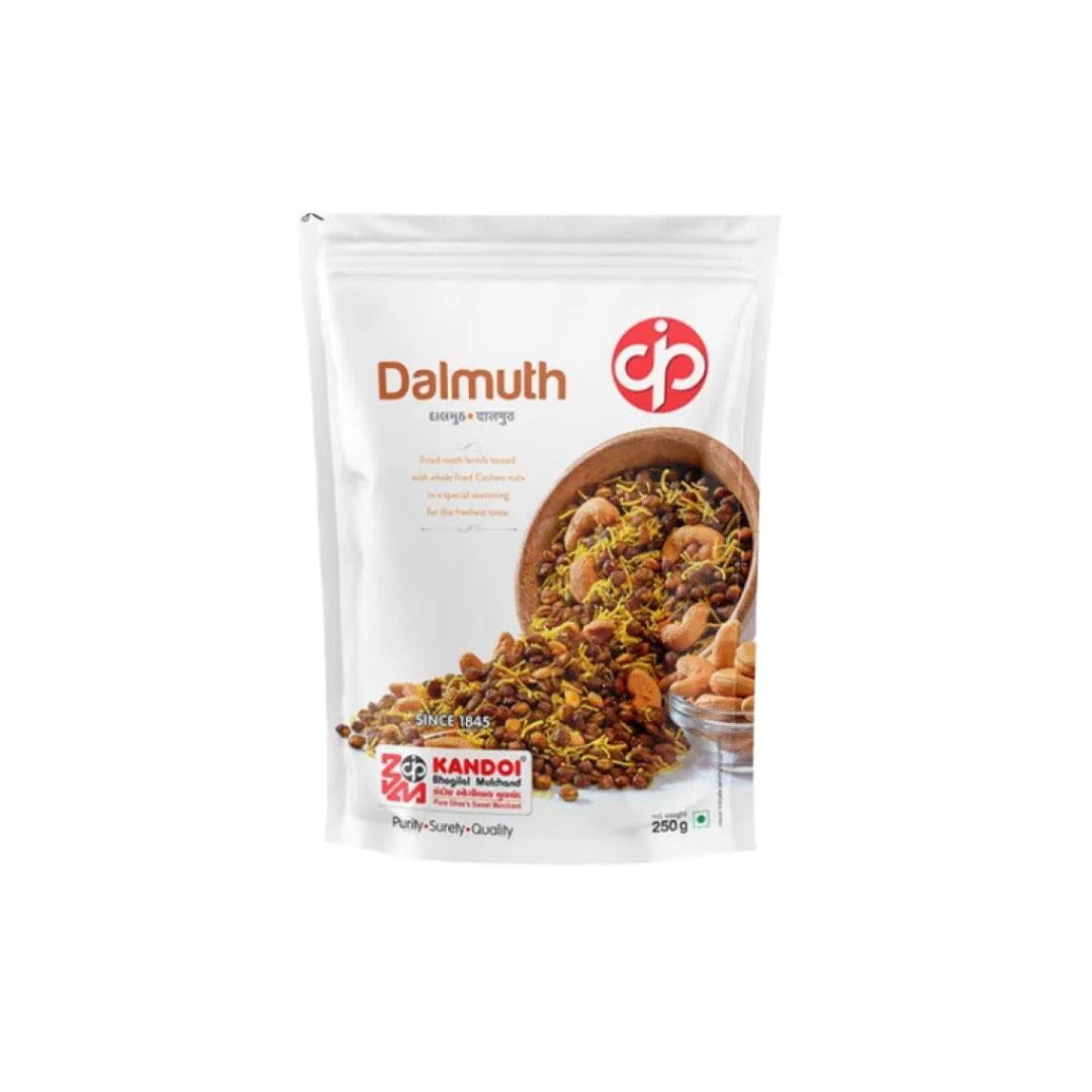 Kandoi Bhogilal Mulchand Dalmuth | Authentic Spicy Lentil Namkeen Mix | Traditional Gujarati Snack 250 gm