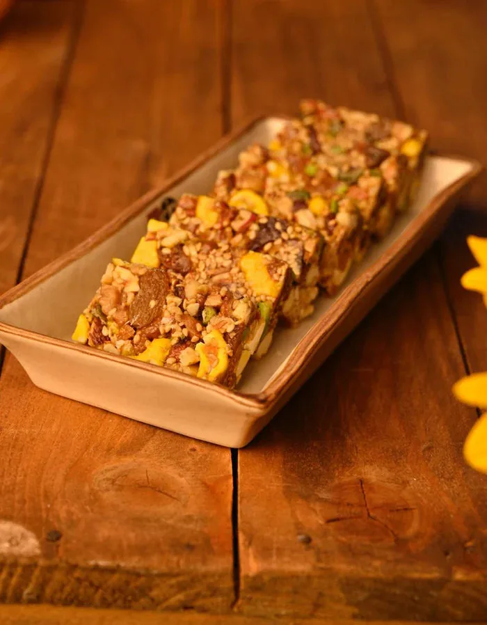 Kandoi Bhogilal Mulchand Dryfruit Bar | Sugar Free Indian Mithai | Authentic Dates and Nuts Barfi