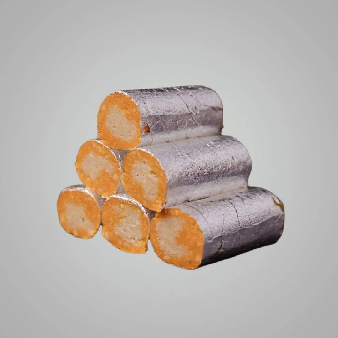 Kandoi Bhogilal Mulchand Kaju Kesar Roll | Traditional Saffron Cashew Sweet | Authentic Gujarati Mithai 500 gm