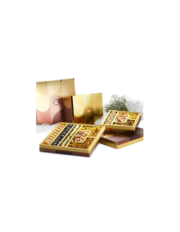 Kandoi Bhogilal Mulchand Sweets & Dryfruit Namkeen Gift Box | Traditional Festive Assortment | Authentic Gujarati Sweets & Snacks 500 gm