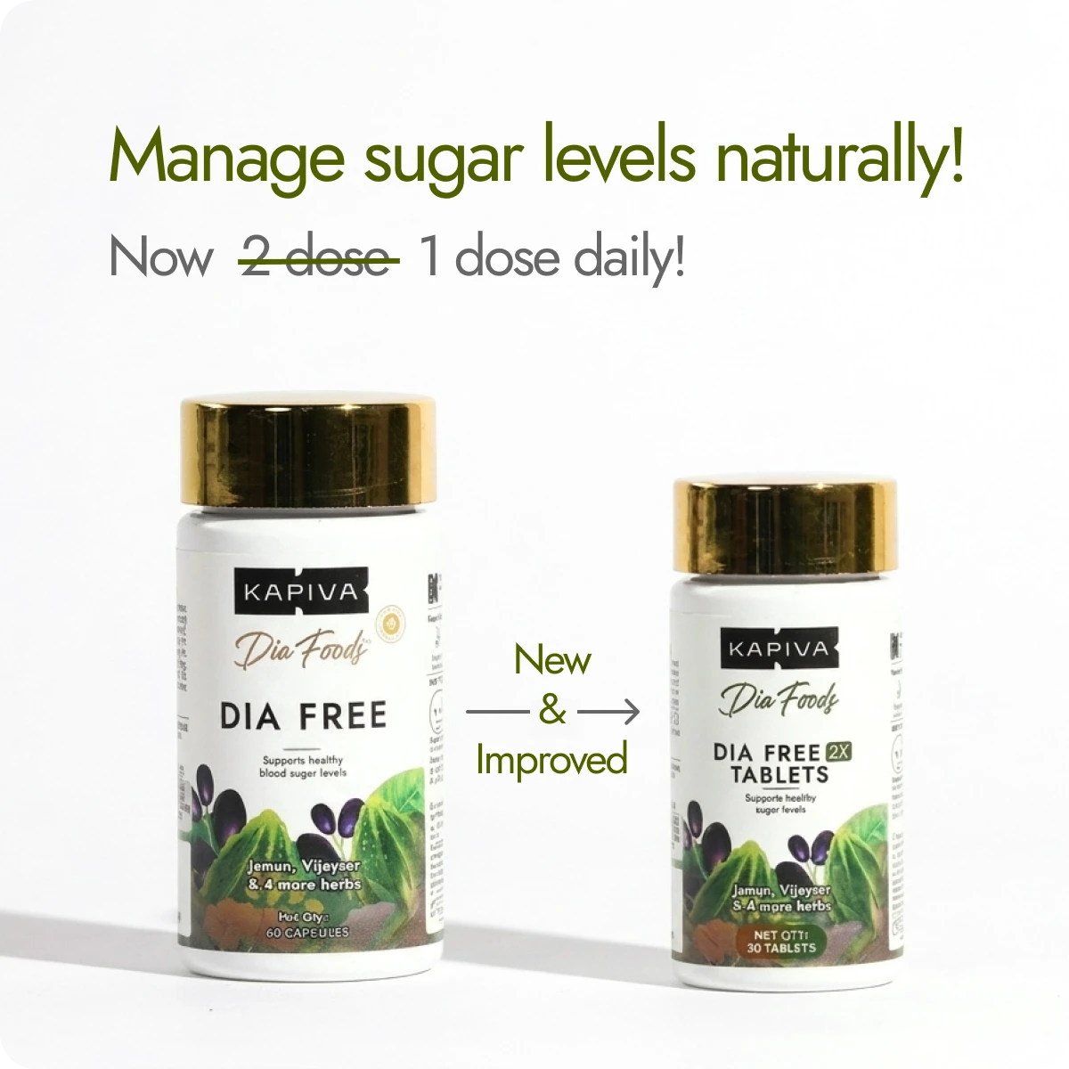 Kapiva Ayurveda Dia Free Capsules | Natural Blood Sugar Support | Herbal Metabolic Care-5