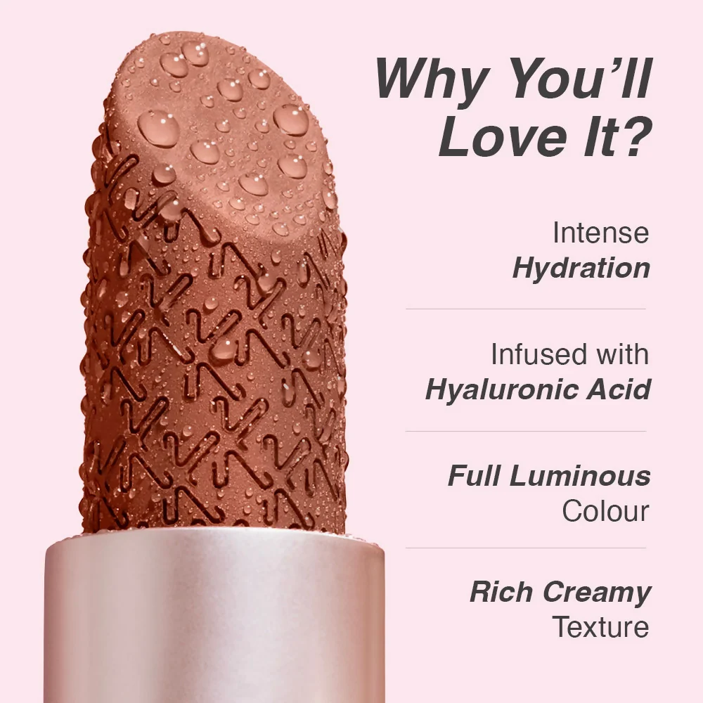 Kay Beauty Hydra Creme Hydrating Full Coverage Lipstick - Panache Shade | High Pigment Glossy Finish | Nourishing Lip Color-2