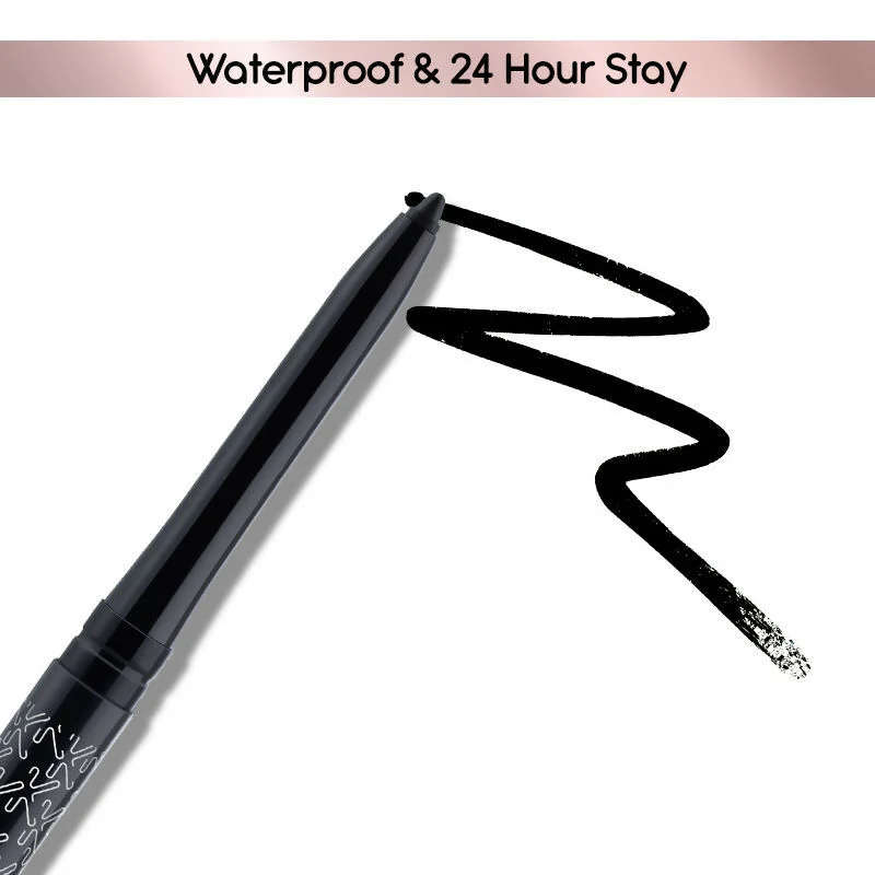 Kay Beauty Waterproof 24 Hour Kajal - Spade Black | Smudgeproof Kohl Pencil | Intense Matte Finish-1