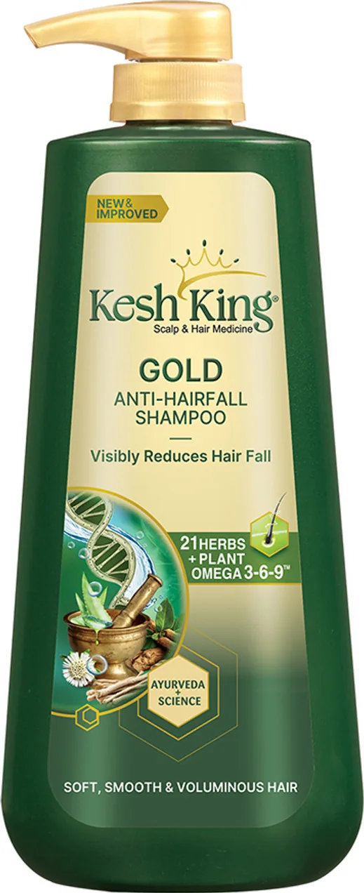 Kesh King Ayurvedic Gold Anti Hairfall Shampoo | Herbal Scalp Care | Hair Fall Control Formula-1