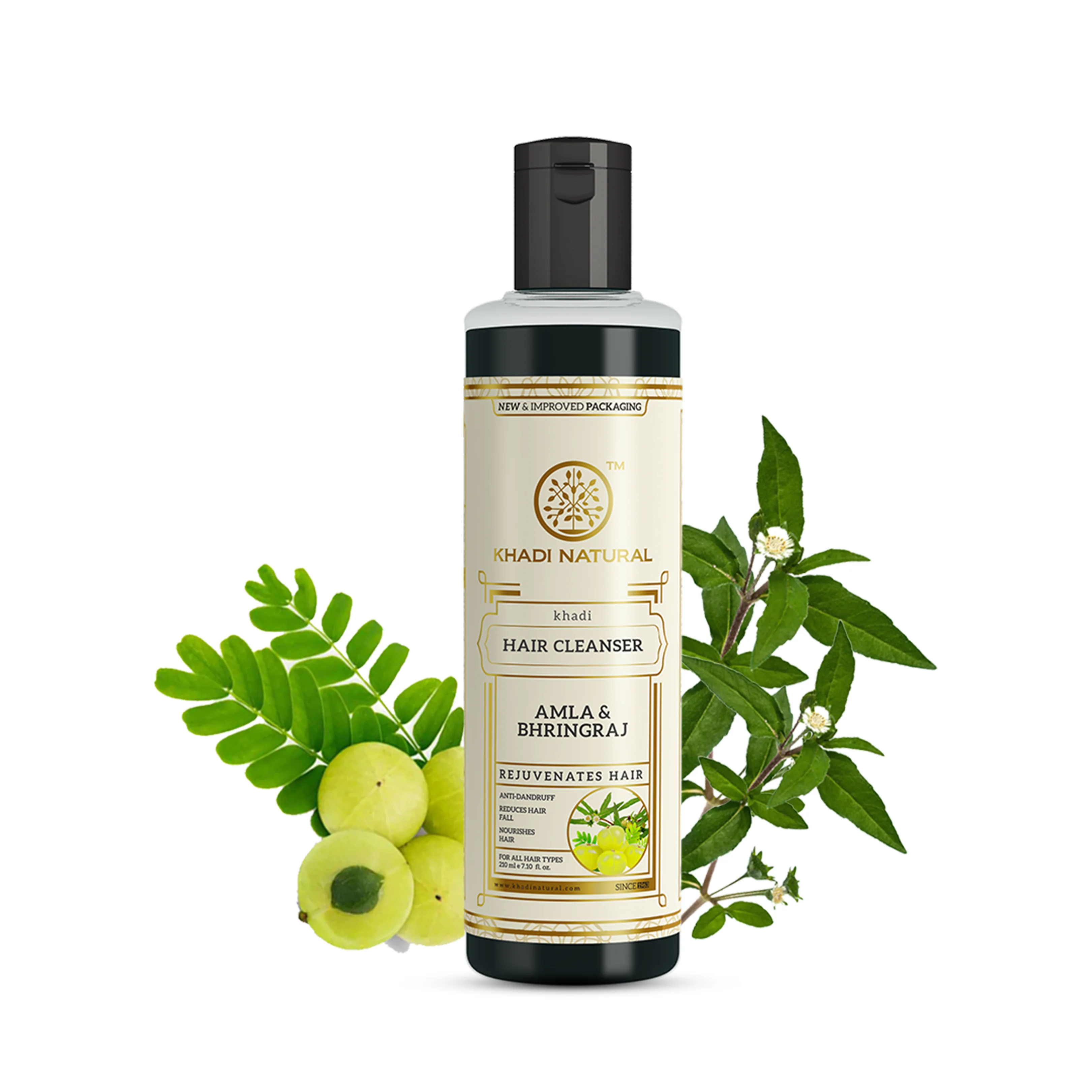 Khadi Natural Amla & Bhringraj Hair Cleanser | Ayurvedic Scalp Purifying Shampoo | Natural Hair Nourishment-1