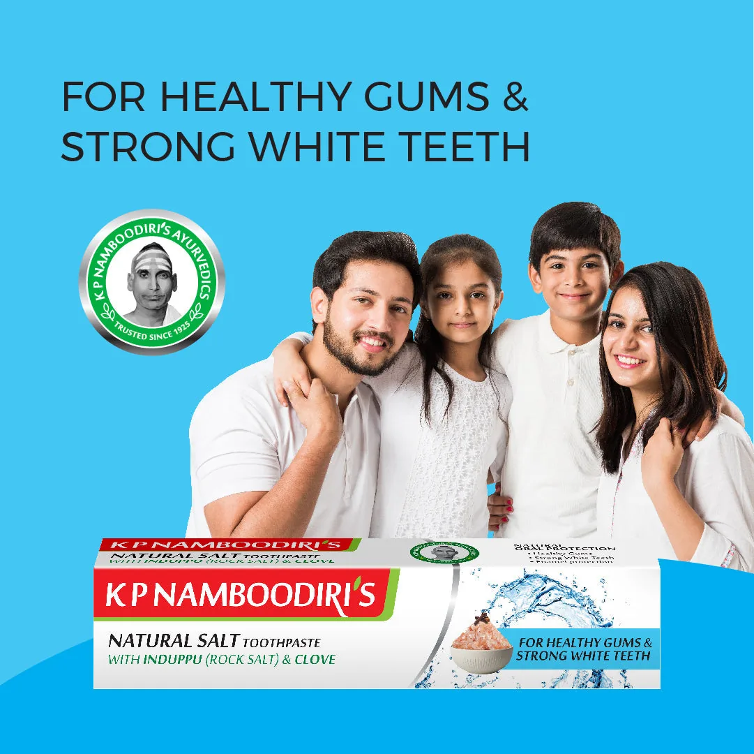 Kp Namboodiri's Natural Salt Toothpaste | Fluoride-Free Herbal Toothpaste | Rock Salt & Clove Oral Protection-4