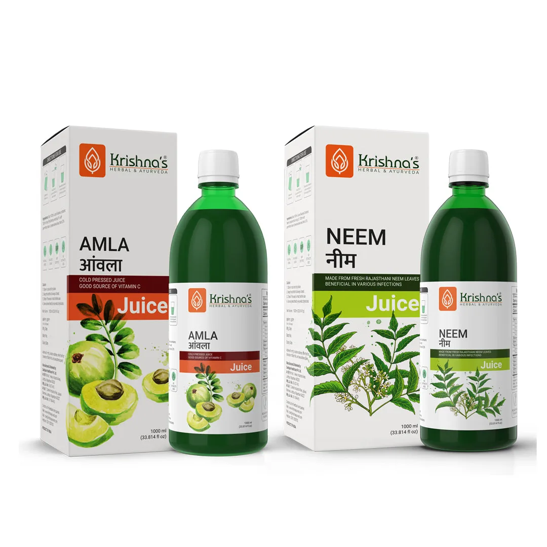 Krishna's Herbal & Ayurveda Neem Juice | Natural Blood Purifier | Ayurvedic Detox Tonic-2