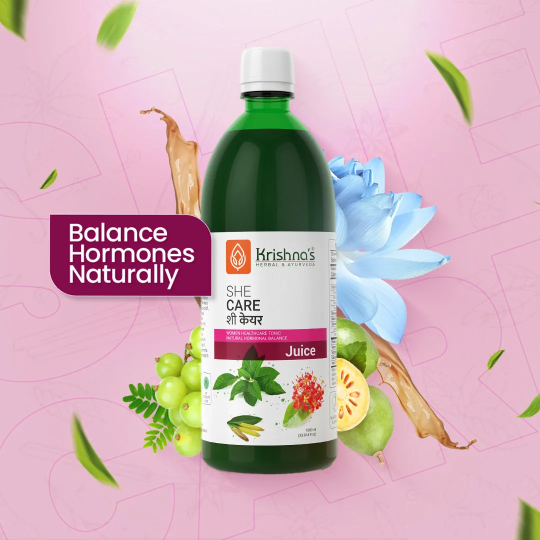 Krishna's Herbal & Ayurveda She Care Juice | Ayurvedic Women's Wellness Tonic | Hormonal Balance & Cycle Support-2