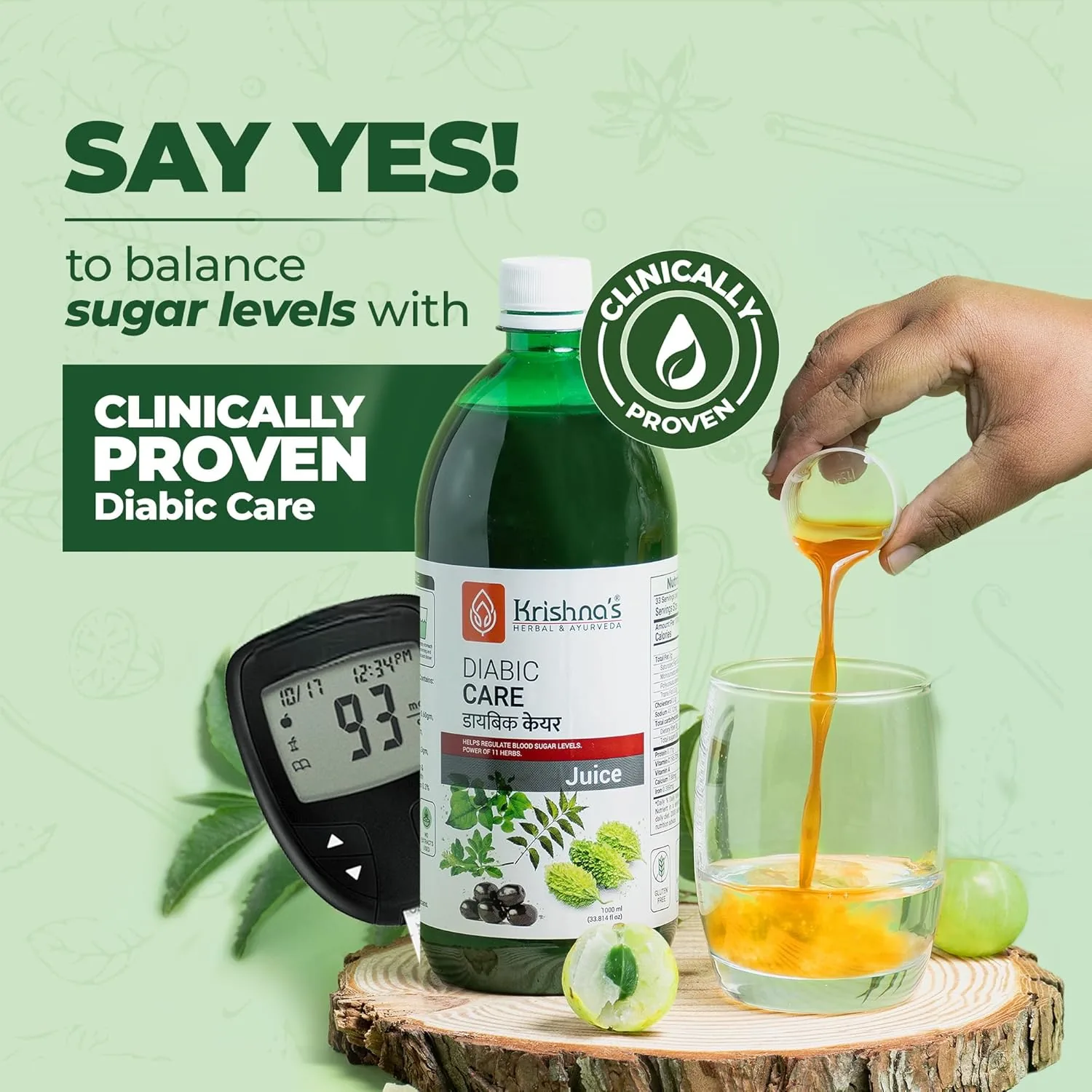 Krishna's Herbal & Ayurveda Diabic Care Juice | Ayurvedic Wellness Drink | Natural Blood Sugar Support-1