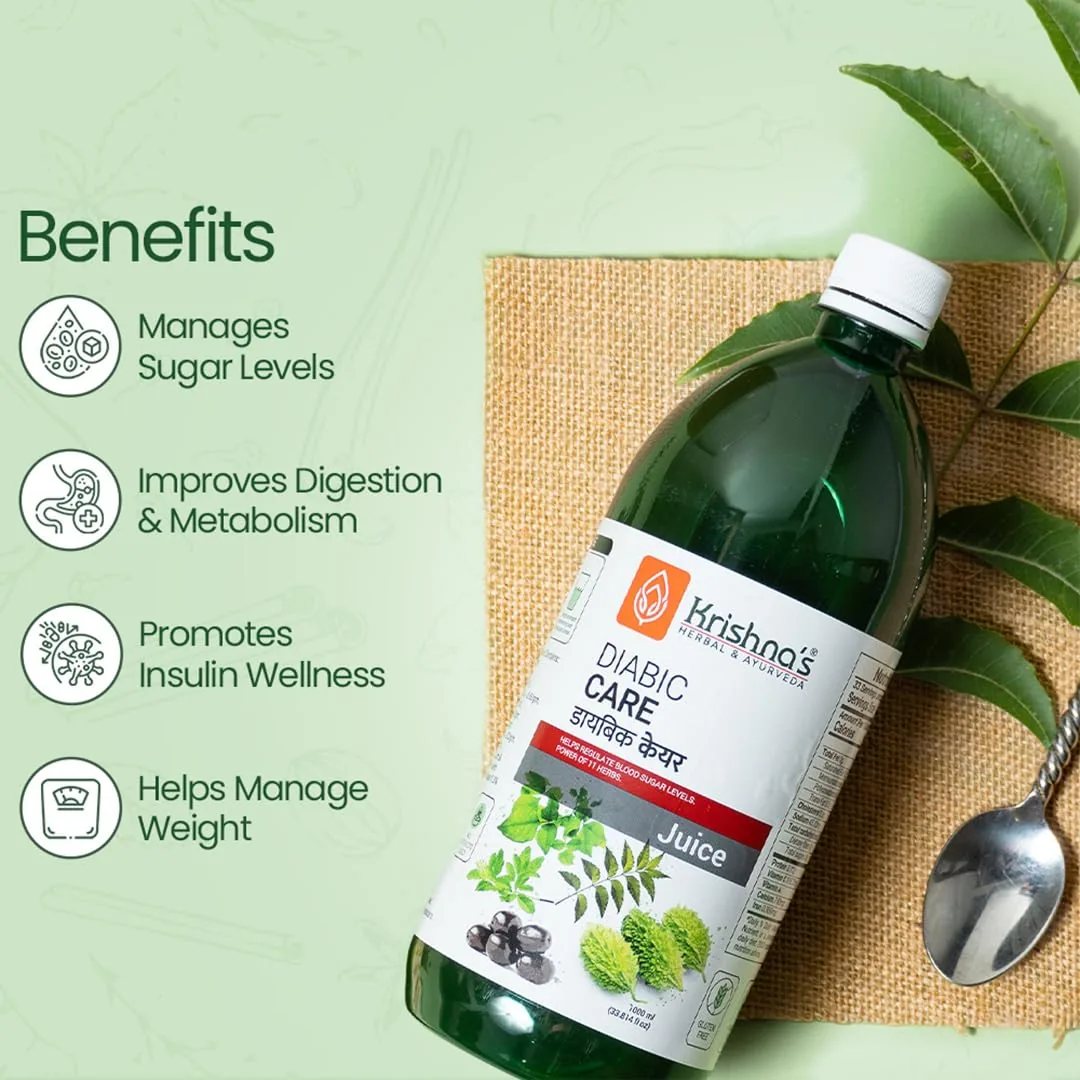 Krishna's Herbal & Ayurveda Diabic Care Juice | Ayurvedic Wellness Drink | Natural Blood Sugar Support-3