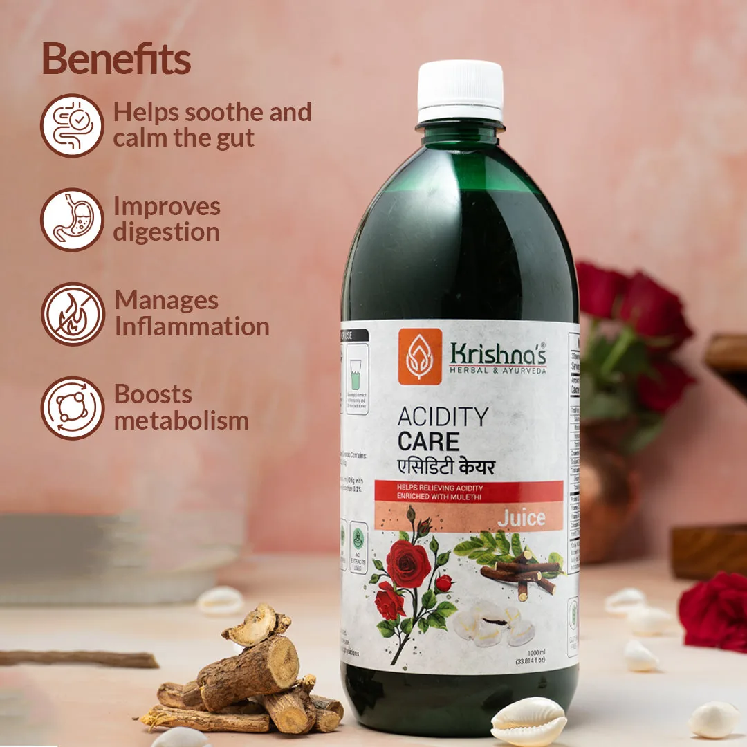 Krishna's Herbal & Ayurveda Acidity Care Juice | Natural Digestive Support | Relief from Bloating & Acid Reflux-3