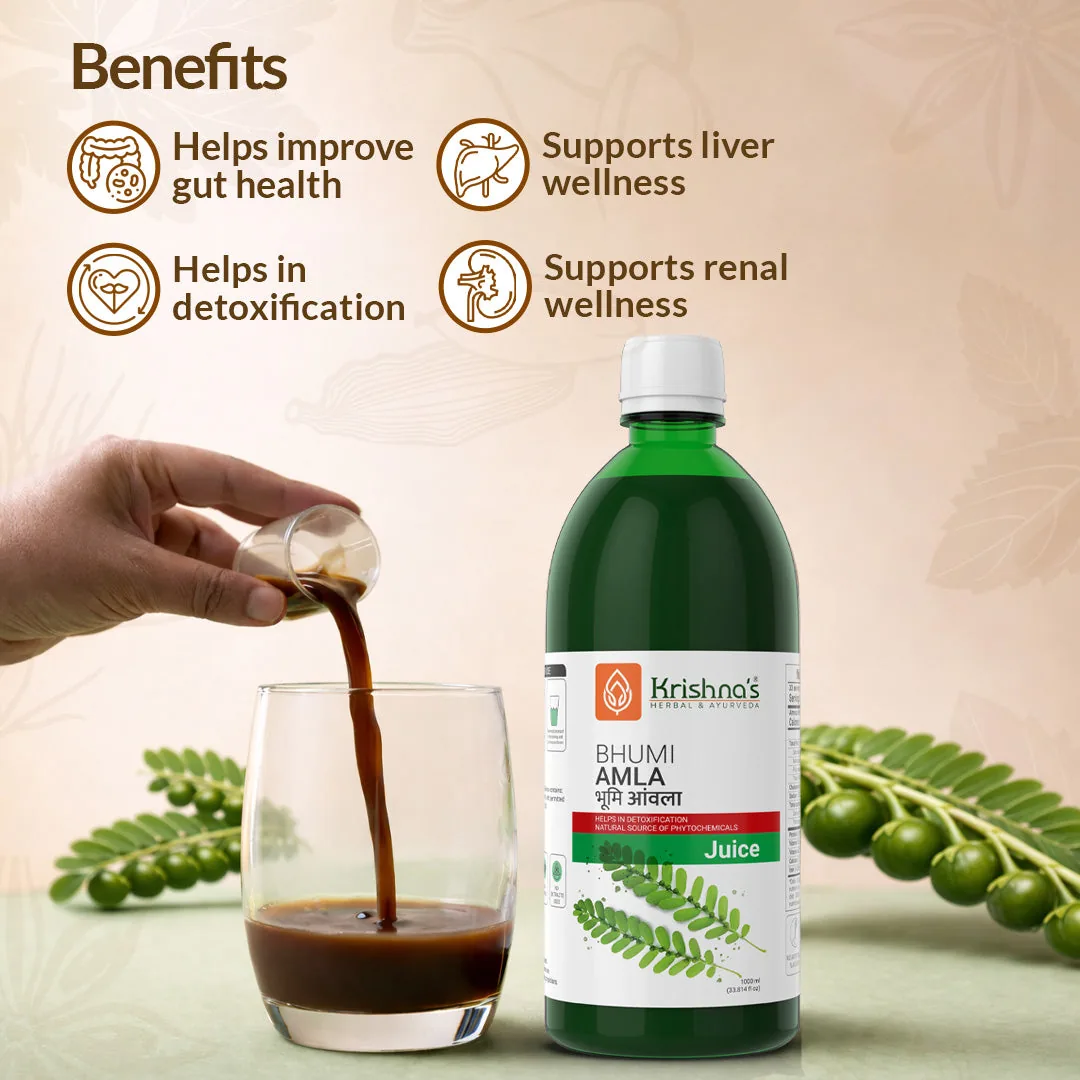 Krishna's Herbal & Ayurveda Bhumi Amla Swaras | Natural Liver Detoxifier & Digestive Support Juice-3