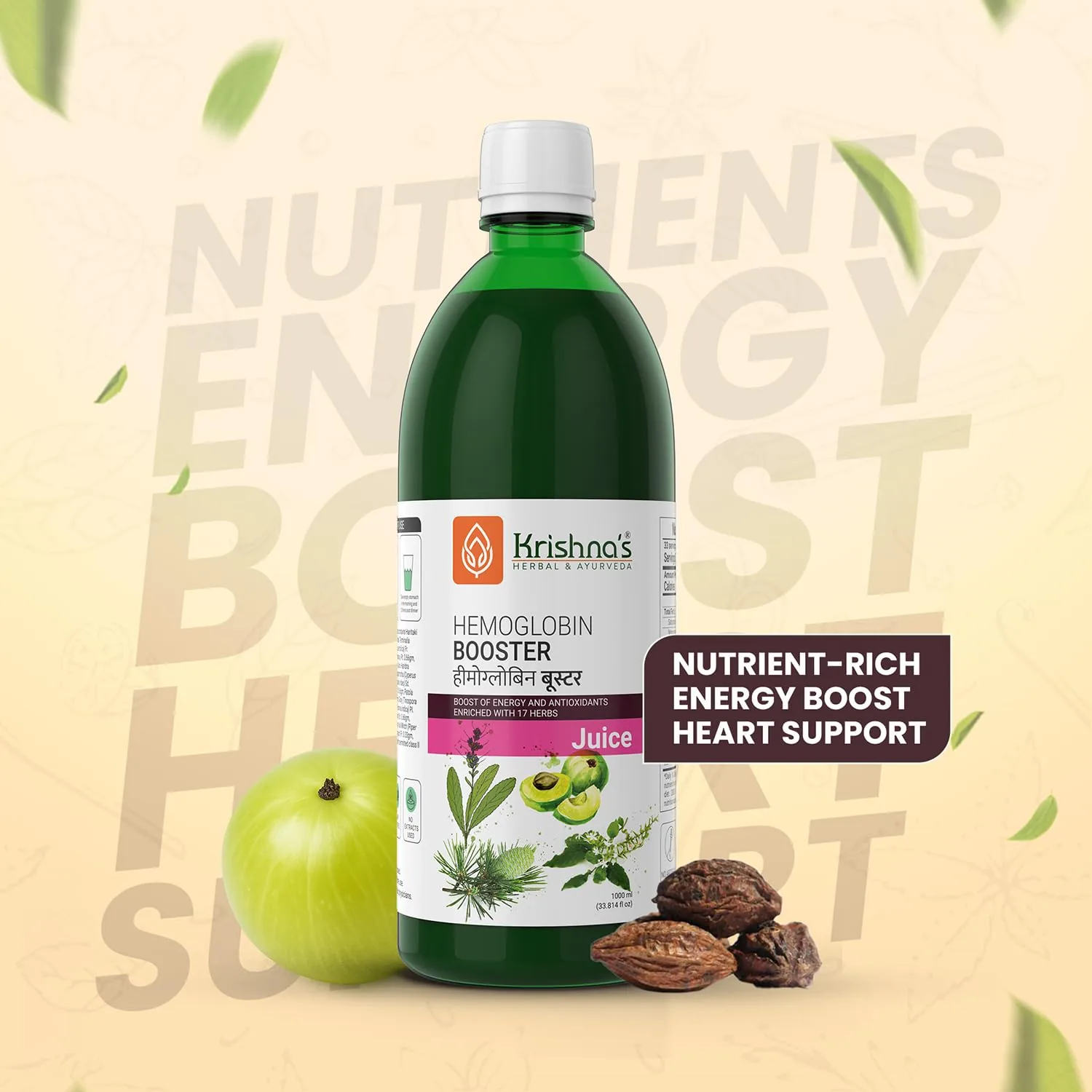 Krishna's Herbal & Ayurveda Hemoglobin Booster Tonic | Natural Iron Support | Ayurvedic Blood Purifier-2
