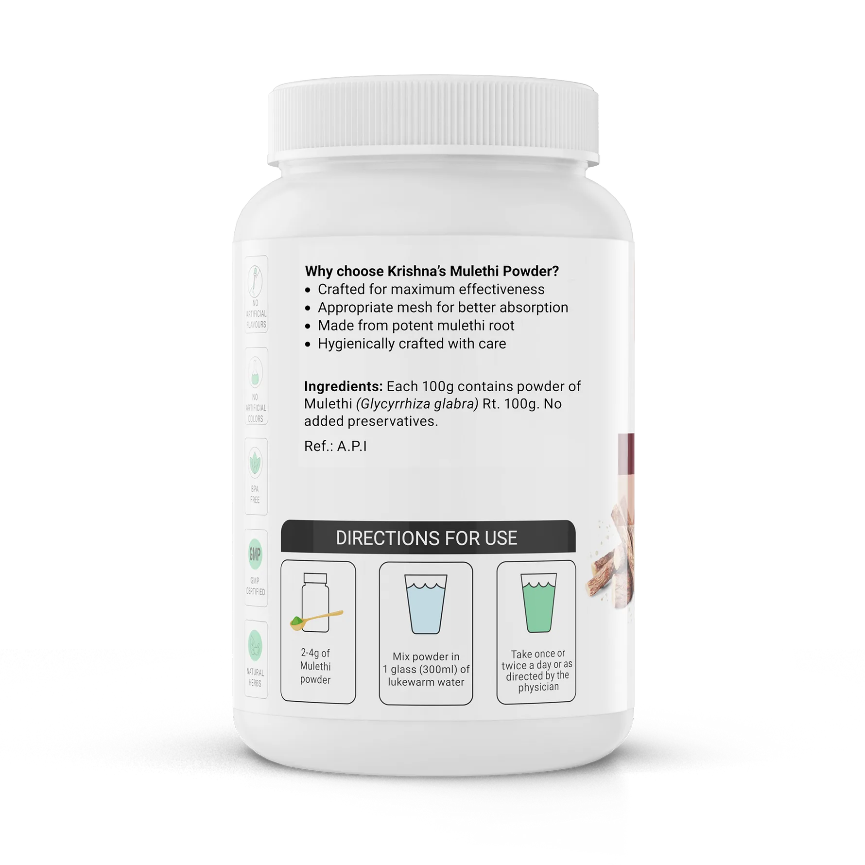 Krishna's Herbal & Ayurveda Mulethi Powder | Pure Licorice Root | Natural Throat and Digestive Support-3