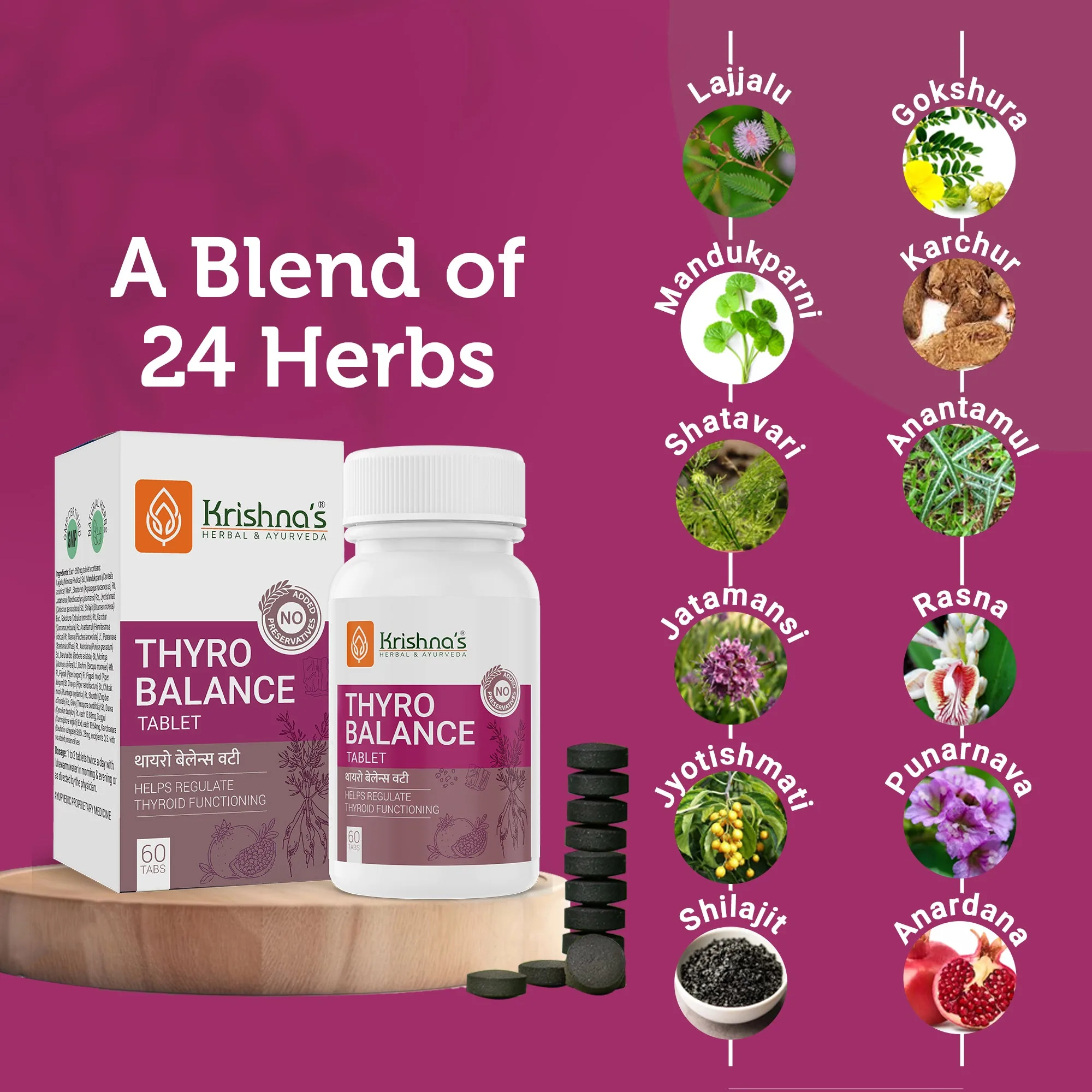 Krishna's Herbal & Ayurveda Thyro Balance Tablets | Natural Thyroid Support | Hormonal & Metabolic Wellness-3