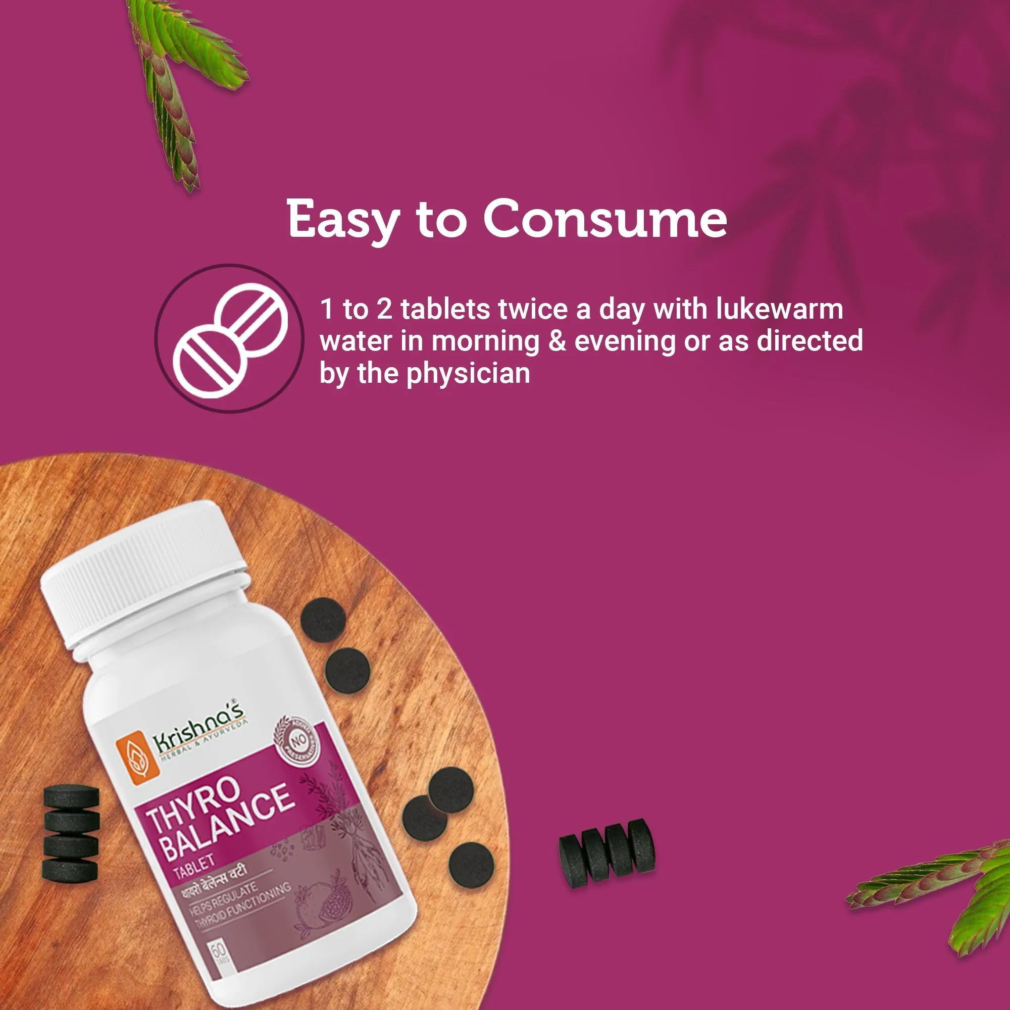 Krishna's Herbal & Ayurveda Thyro Balance Tablets | Natural Thyroid Support | Hormonal & Metabolic Wellness-6