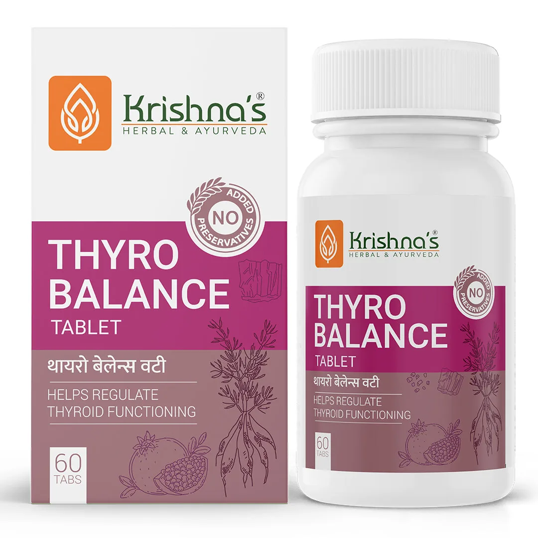 Krishna's Herbal & Ayurveda Thyro Balance Tablets | Natural Thyroid Support | Hormonal & Metabolic Wellness-8