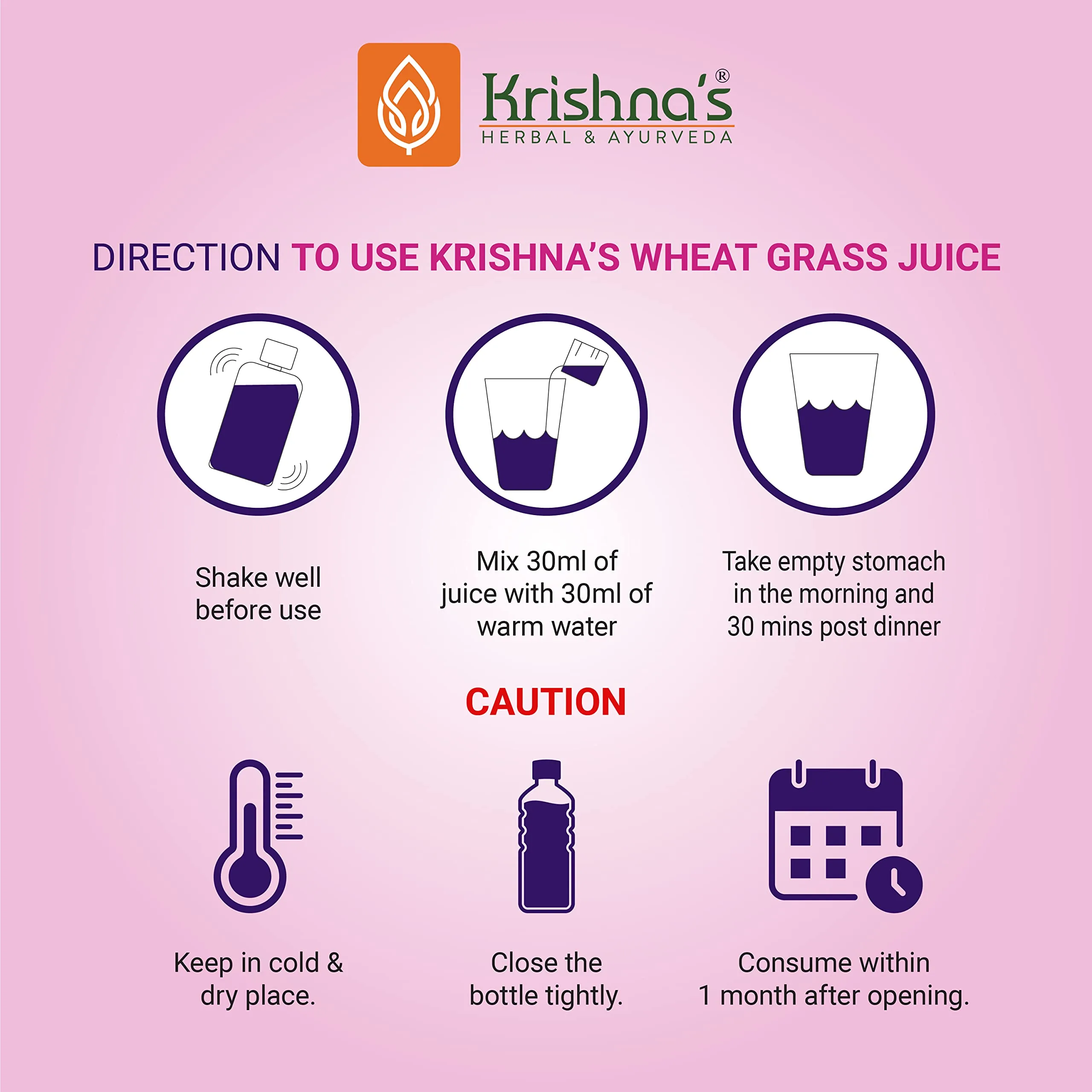 Krishna's Herbal & Ayurveda Wheatgrass Juice | Pure Herbal Detoxifier | 9th-Day Harvested Chlorophyll Rich Formula-5