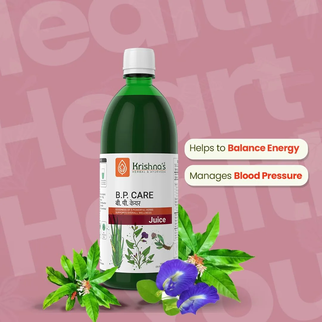 Krishna's Herbal & Ayurveda High Blood Pressure Care Juice | Ayurvedic Heart & Circulation Support | Natural Sugar-Free Formula-2