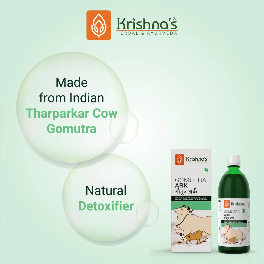 Krishna's Herbal & Ayurveda Gomutra Ark | Pure Tharparkar Cow Distillate | Natural Ayurvedic Detoxifier-2